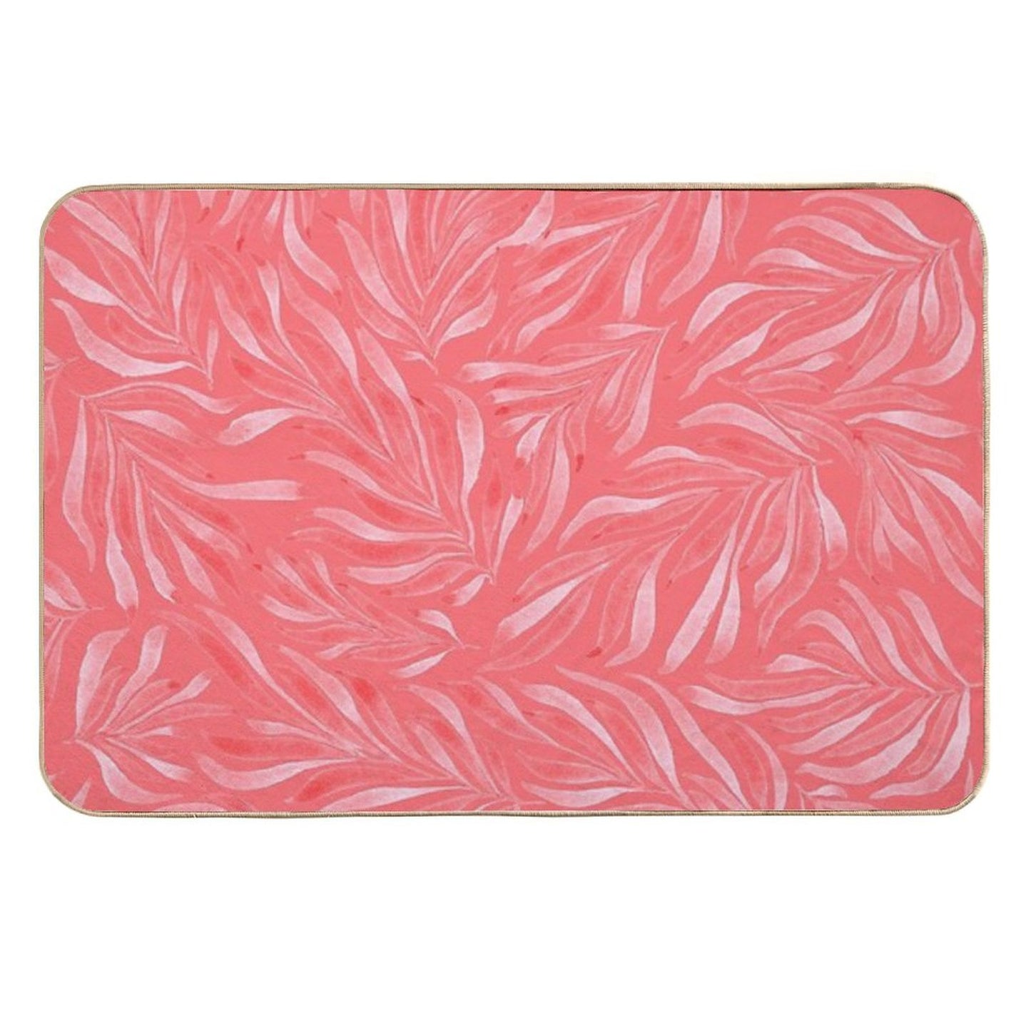 Coral Pink Dirt-Trapping Bath Mat