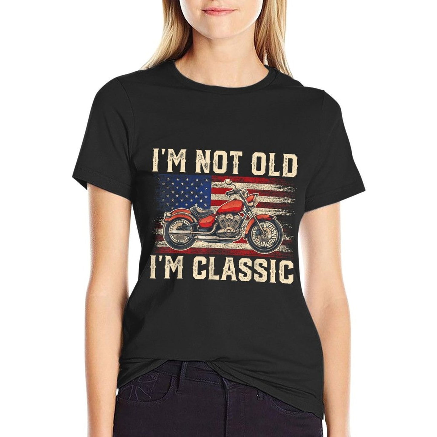 Im Not Old Im Classic Vintage Motorcycle Men Dad Biker Breathable T-Shirt