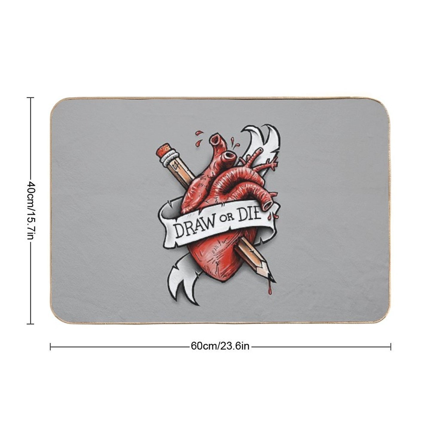 Draw Or Die Anti-Trip Bath Mat