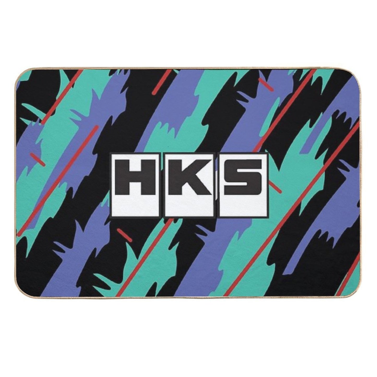 HKS Retro Pattern Dirt-Trapping Bath Mat