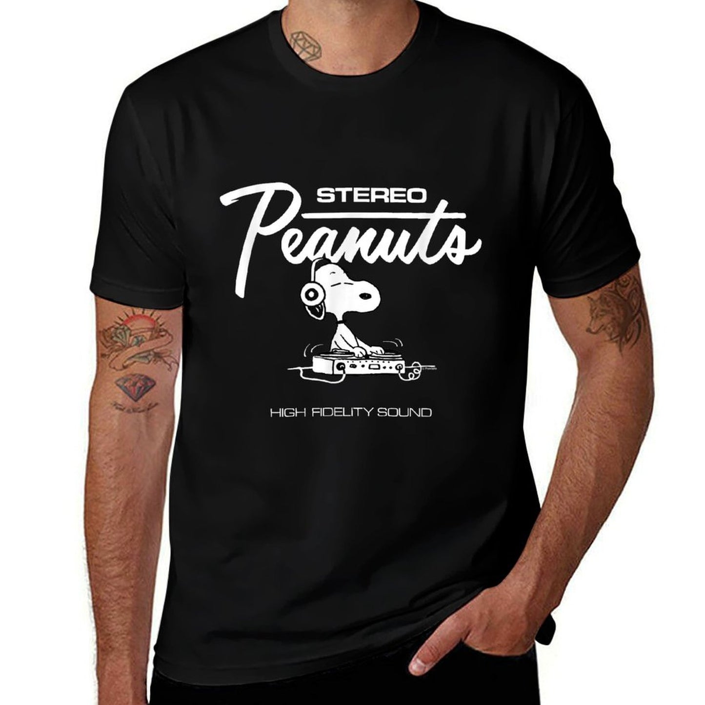 Peanuts - Stereo Peanuts Snoopy Dj  Eco-friendly Material T-Shirt