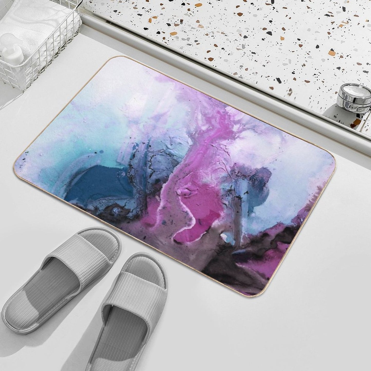 Abstract Watercolor Painting Versatile Bath Mat