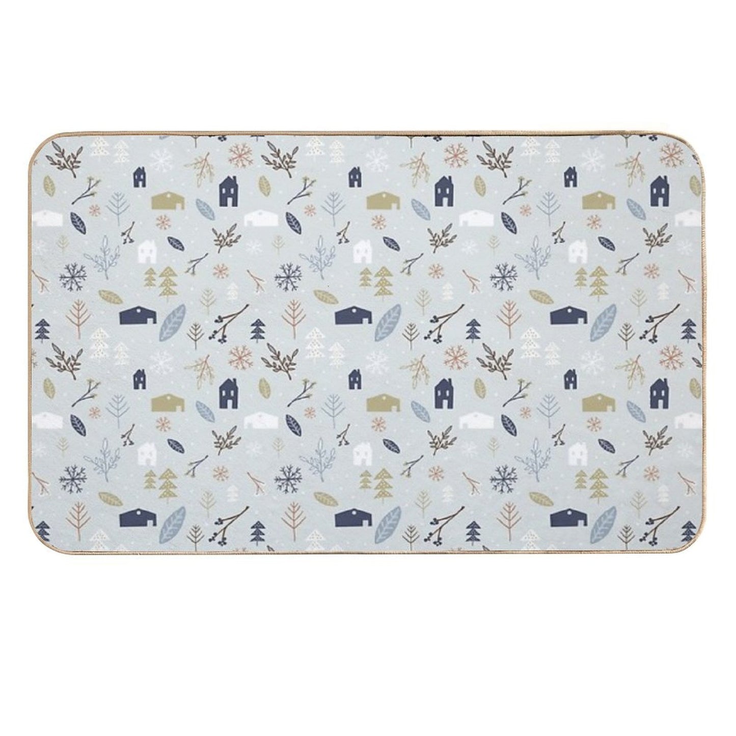 Winter Village Dirt-Trapping Bath Mat
