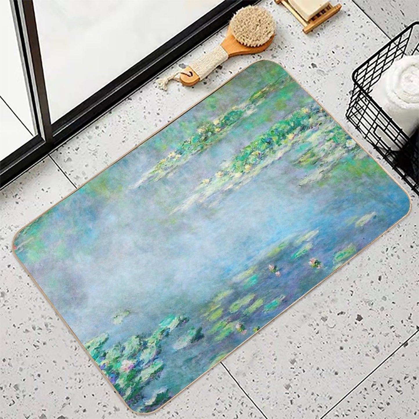 Monet Water Lilies Nymphéas 1906 Dirt-Trapping Bath Mat