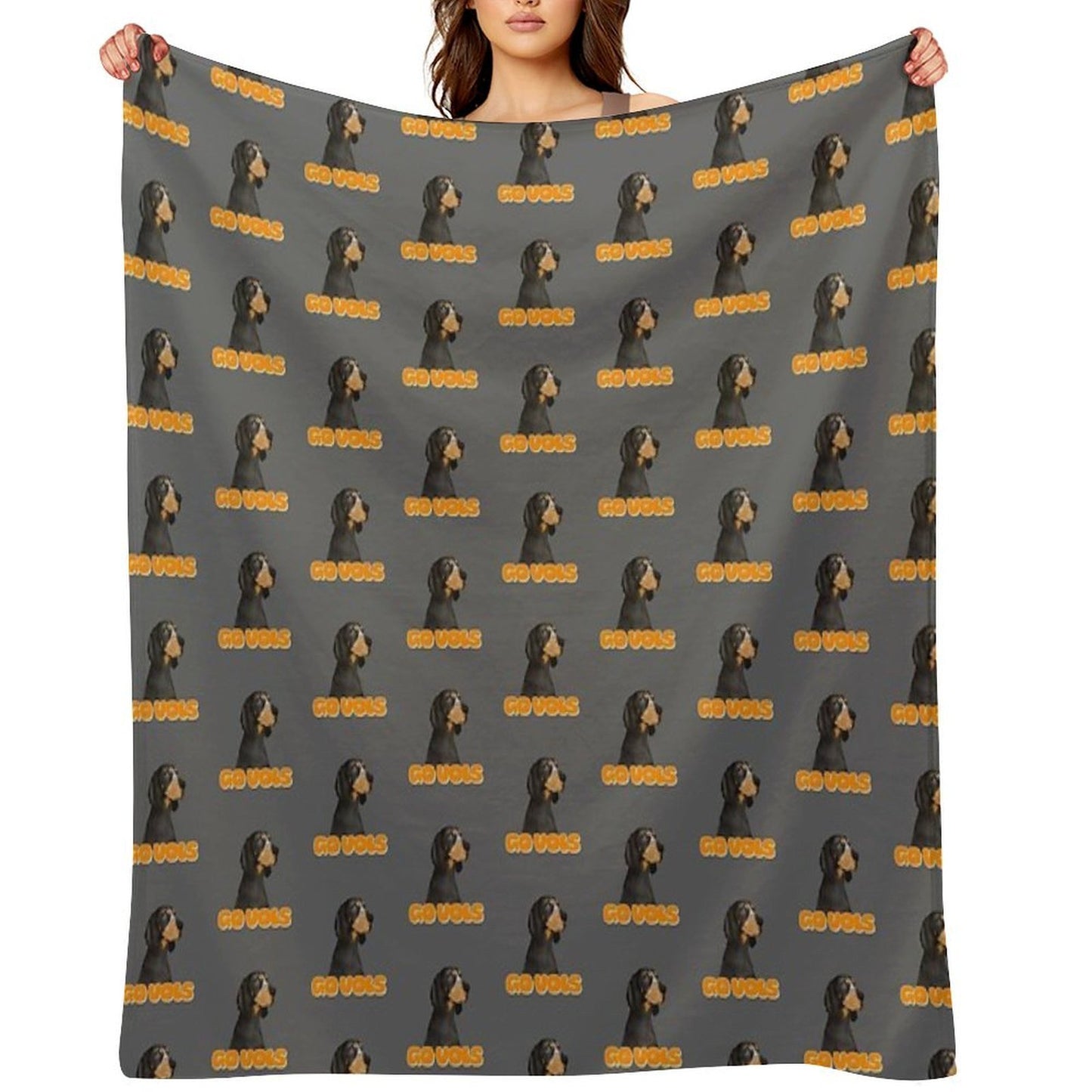 Smokey Dog Drawing Quick-dry Throw Blanket