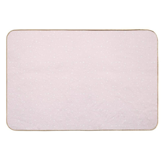 Pink And White Stars  Eco-Friendly Bath Mat
