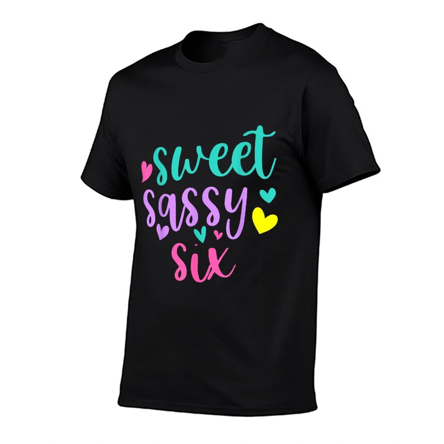 6th Birthday Sweet Sassy Six Girls 6 Years Old Birthday Tagless Design T-Shirt