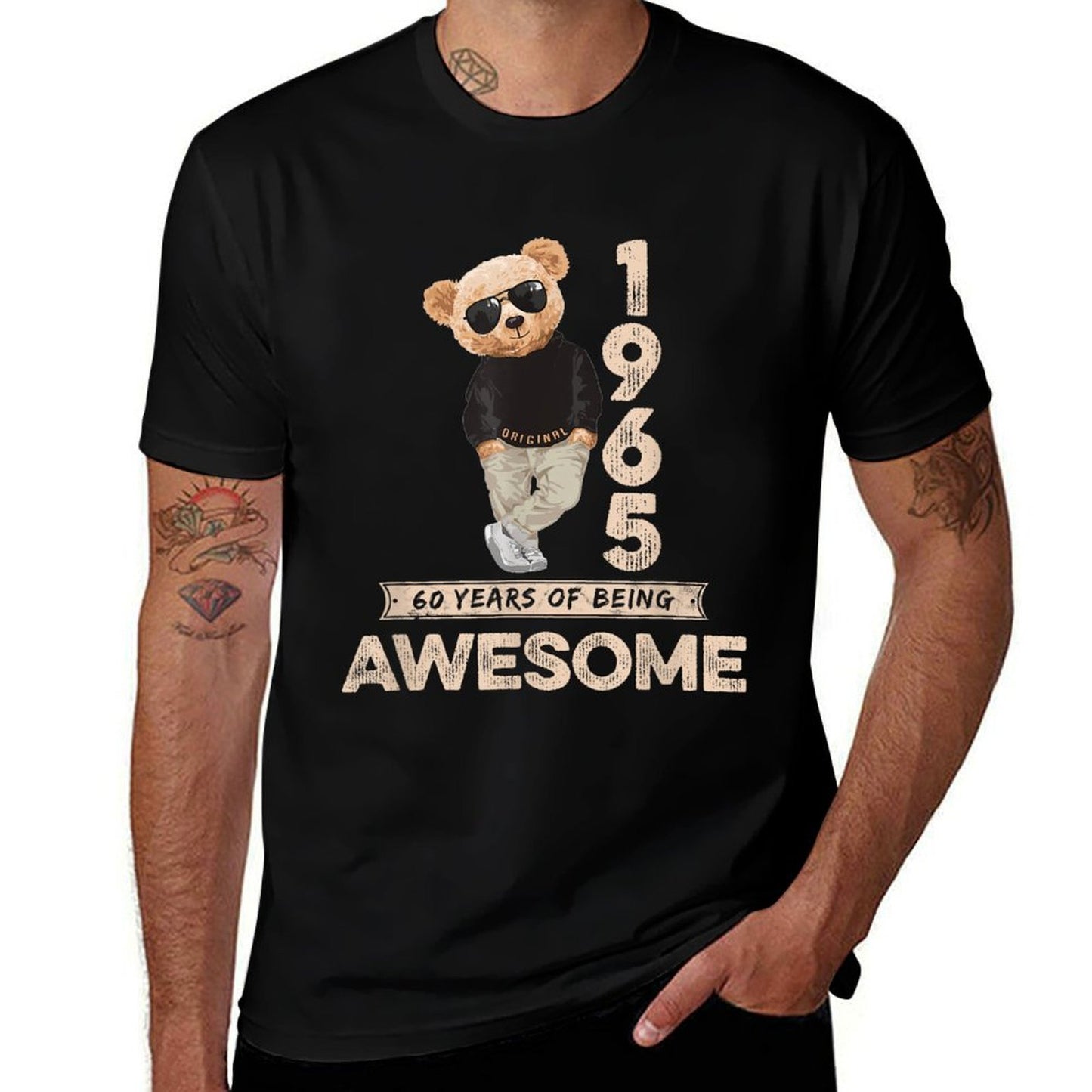 60th Birthday Men Women 1965 Original Awesome Teddy Bear Classic T-Shirt