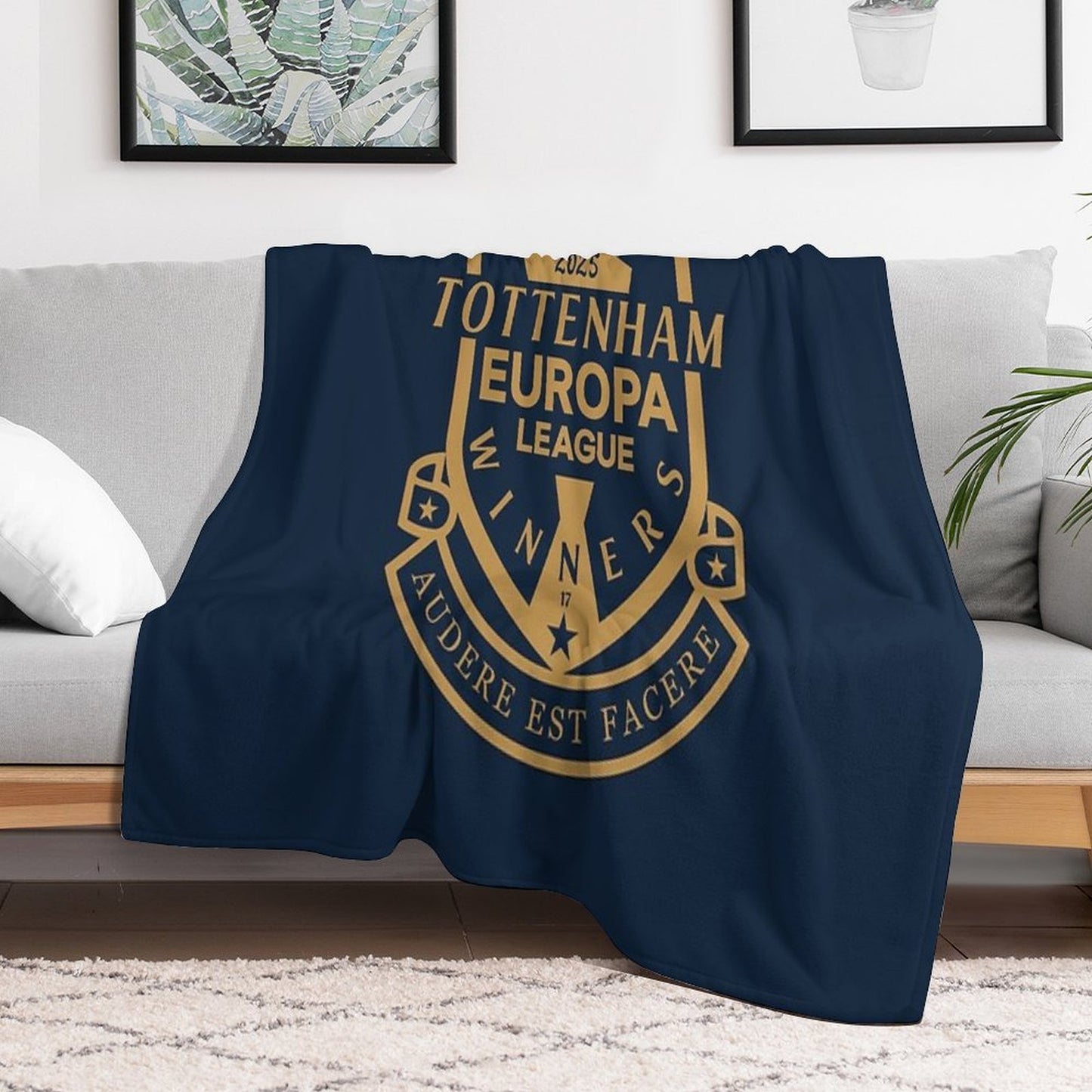 Tottenham Europa League Winners 2025 Sustainable Throw Blanket