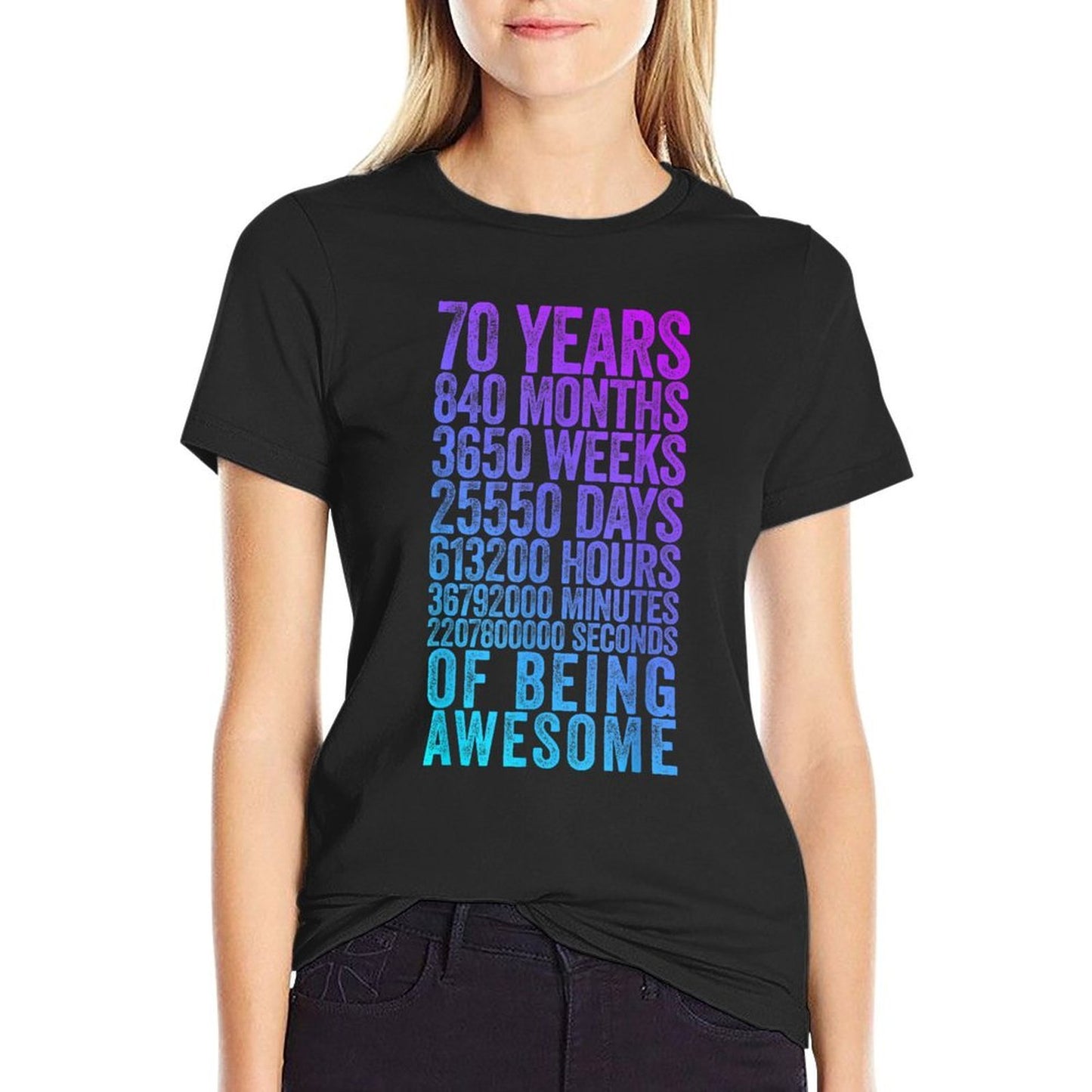 Funny 70th Birthday Old Meter Funny 70 Year Old Gifts Quick-drying T-Shirt