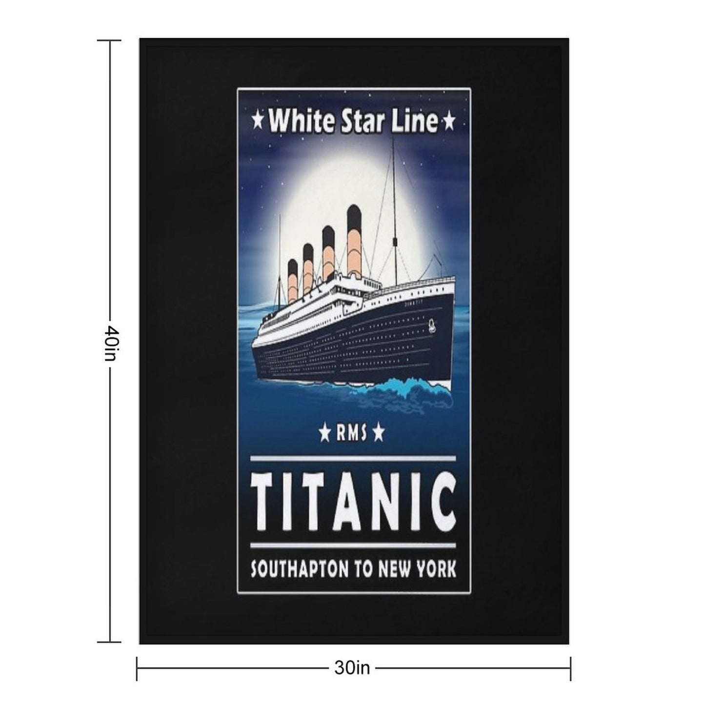 A 1912 Vintage Titanic Voyage Ship Cruise Gift Sustainable Throw Blanket