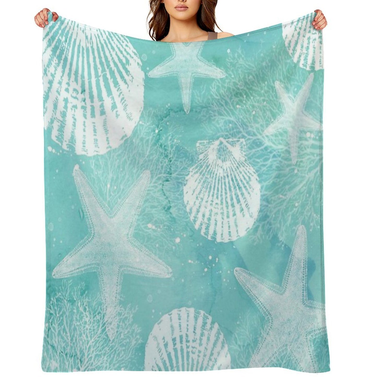 Coastal Travel-friendly Throw Blanket