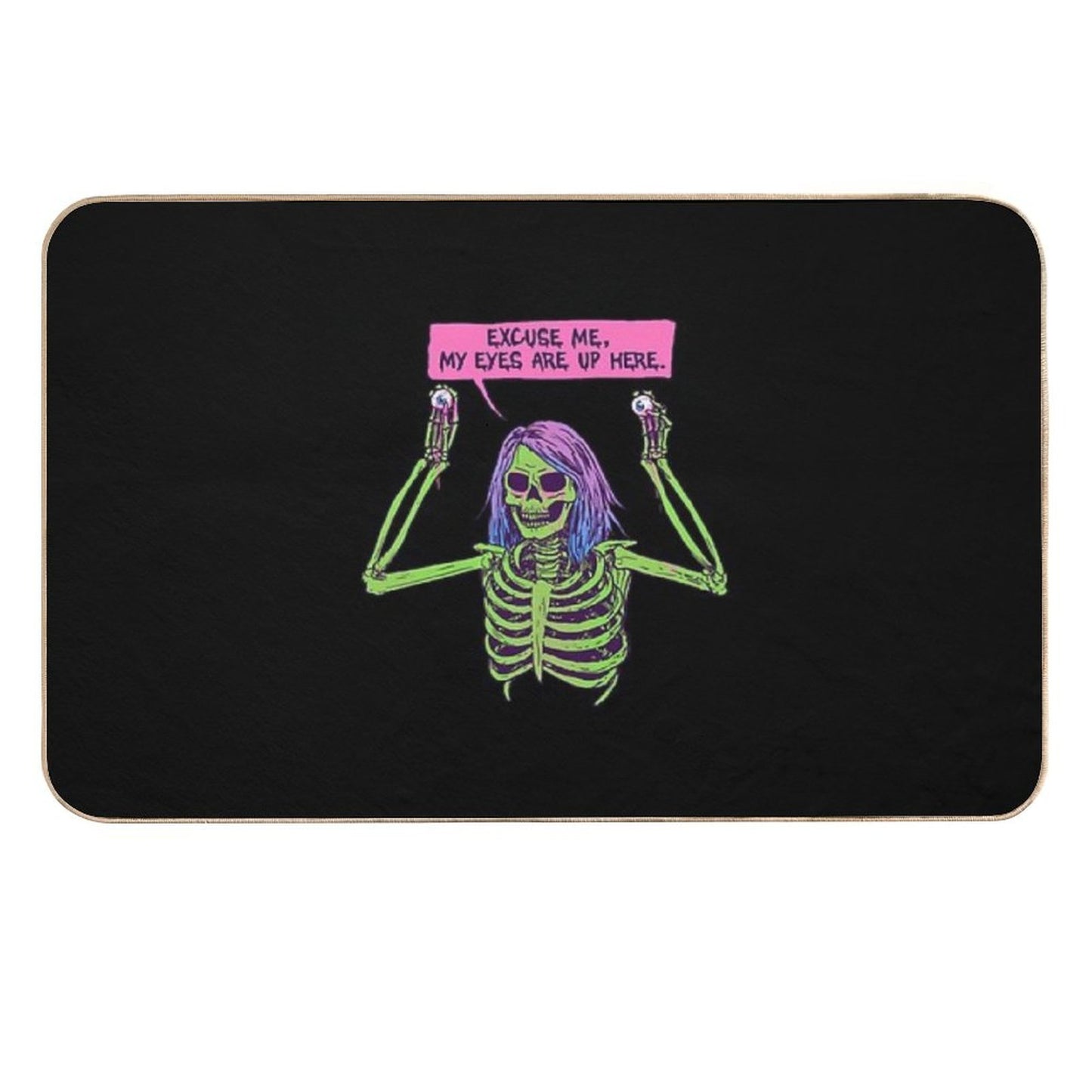My Eyes Are Up Here Pet-Safe Bath Mat