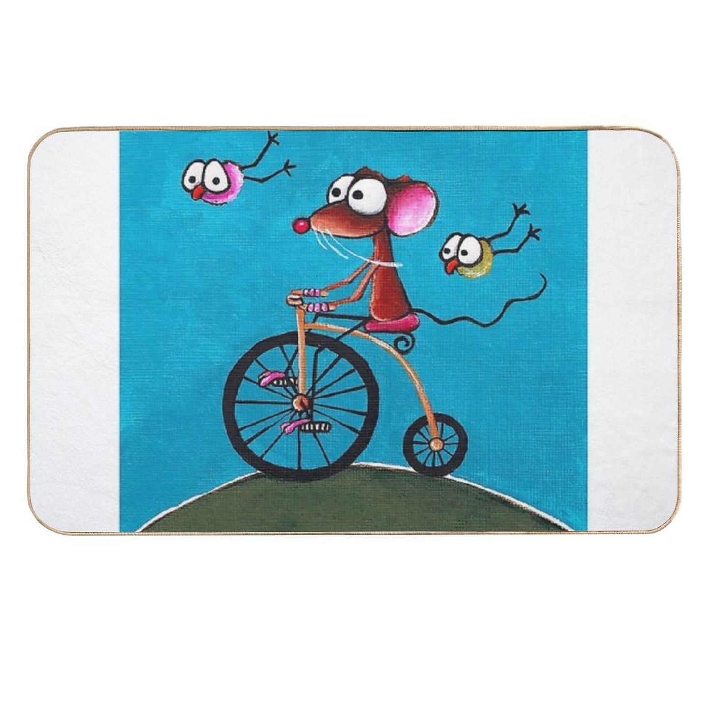The Yellow Bike Long-Lasting Bath Mat