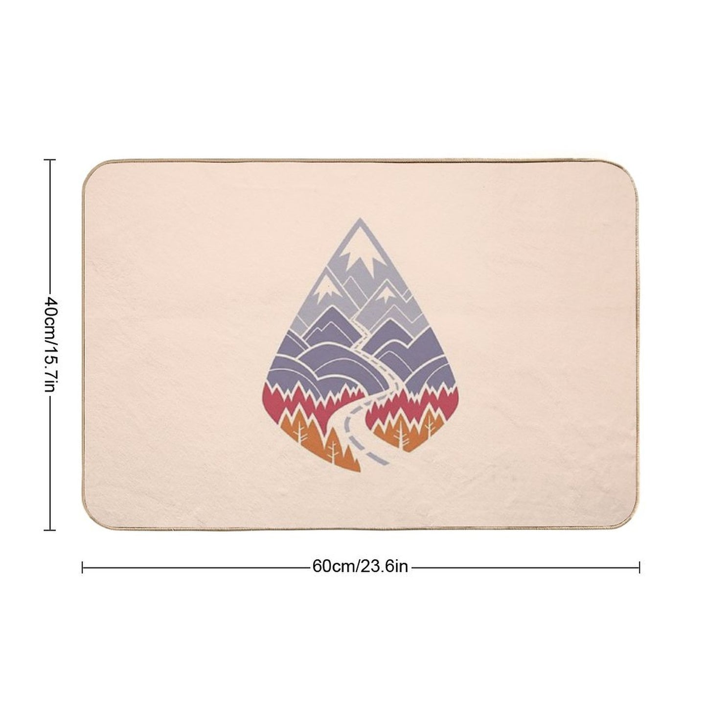 The Road Goes Ever On Autumn Pet-Safe Bath Mat