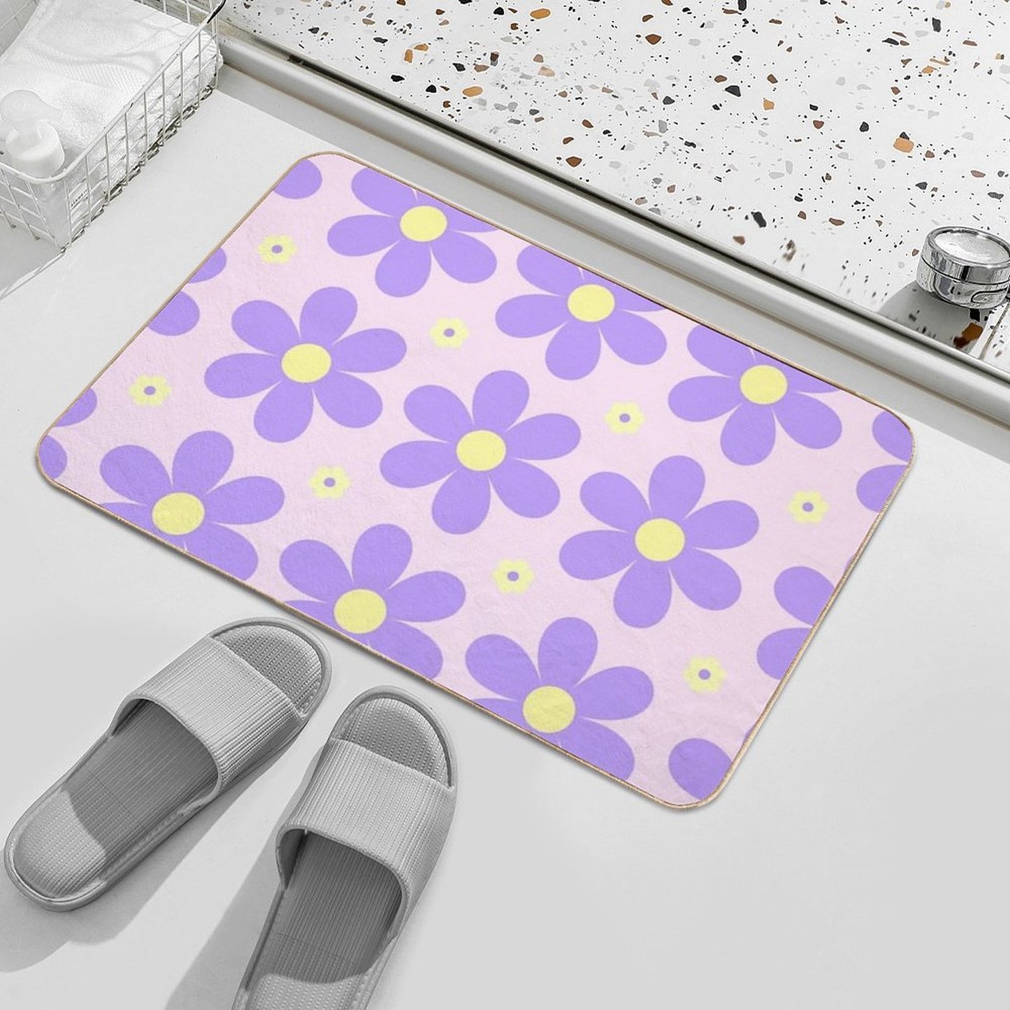 Spring Flowers (Lavender) Multi-Purpose Bath Mat