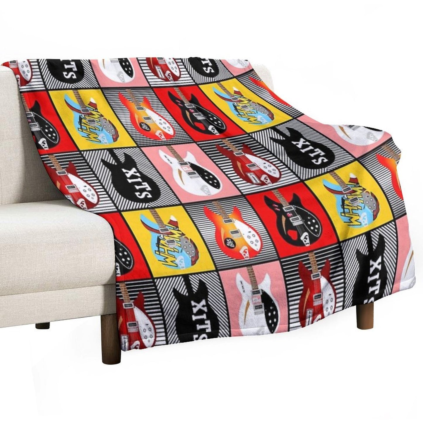 Paul Weller's Rickenbackers Sustainable Throw Blanket