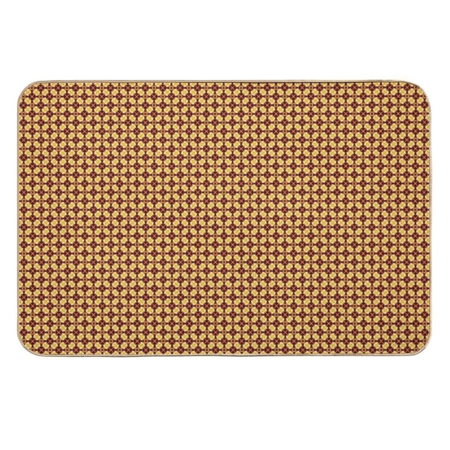 Bright Fiery Flowers Dirt-Trapping Bath Mat