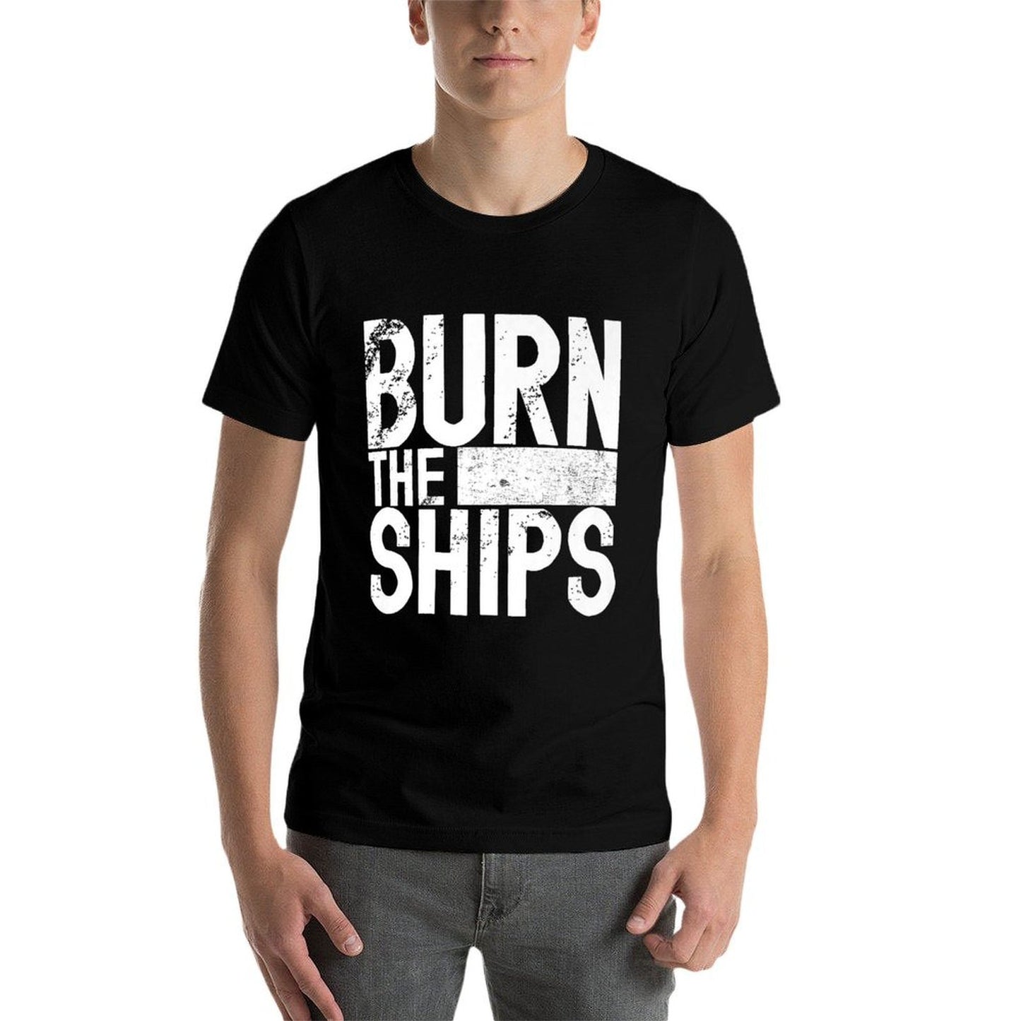Burn The Ships Patriotic Fourth of July Freedom Premium Trendy Pattern T-Shirt