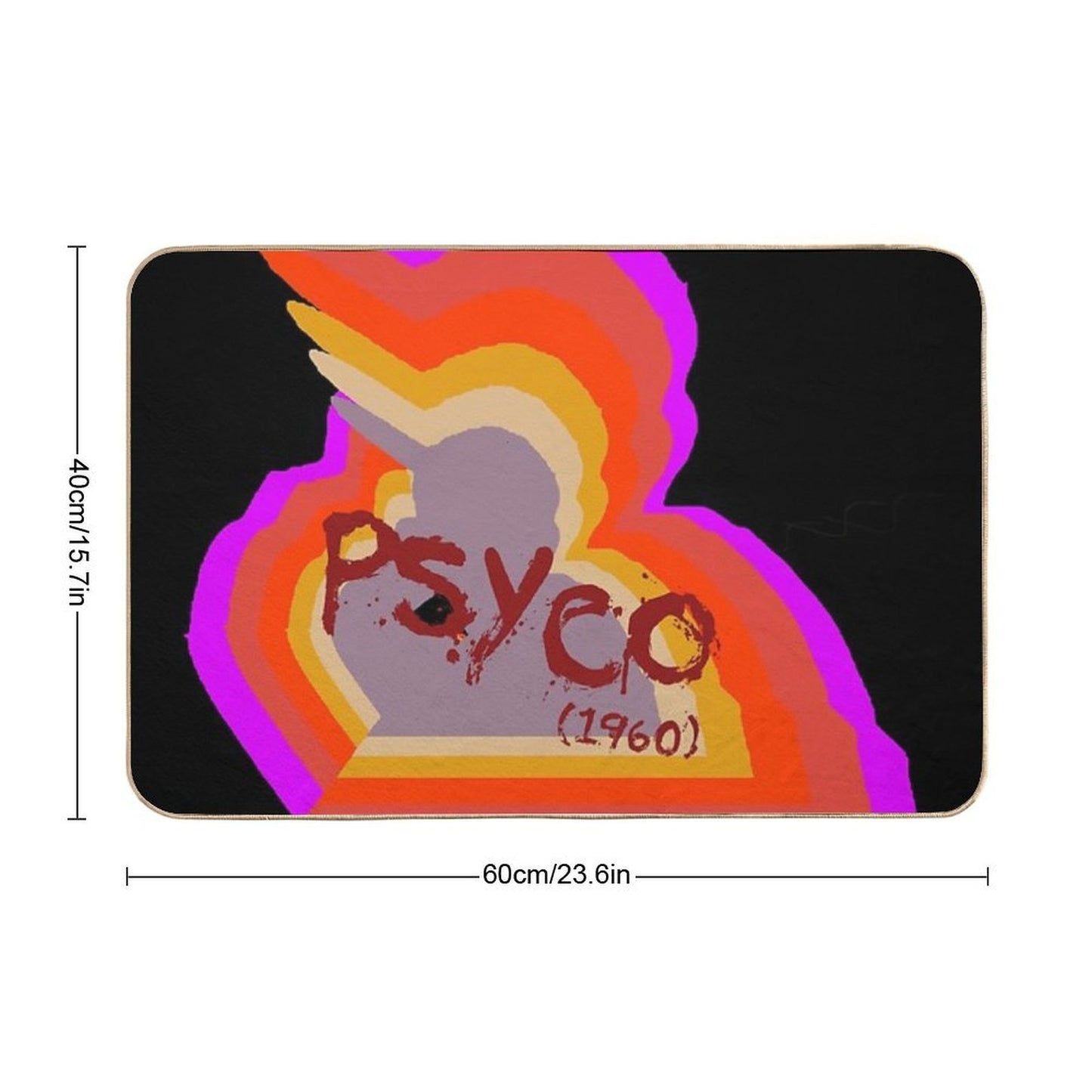 Alfred Hitchcock Psyco Toxin-Free Bath Mat