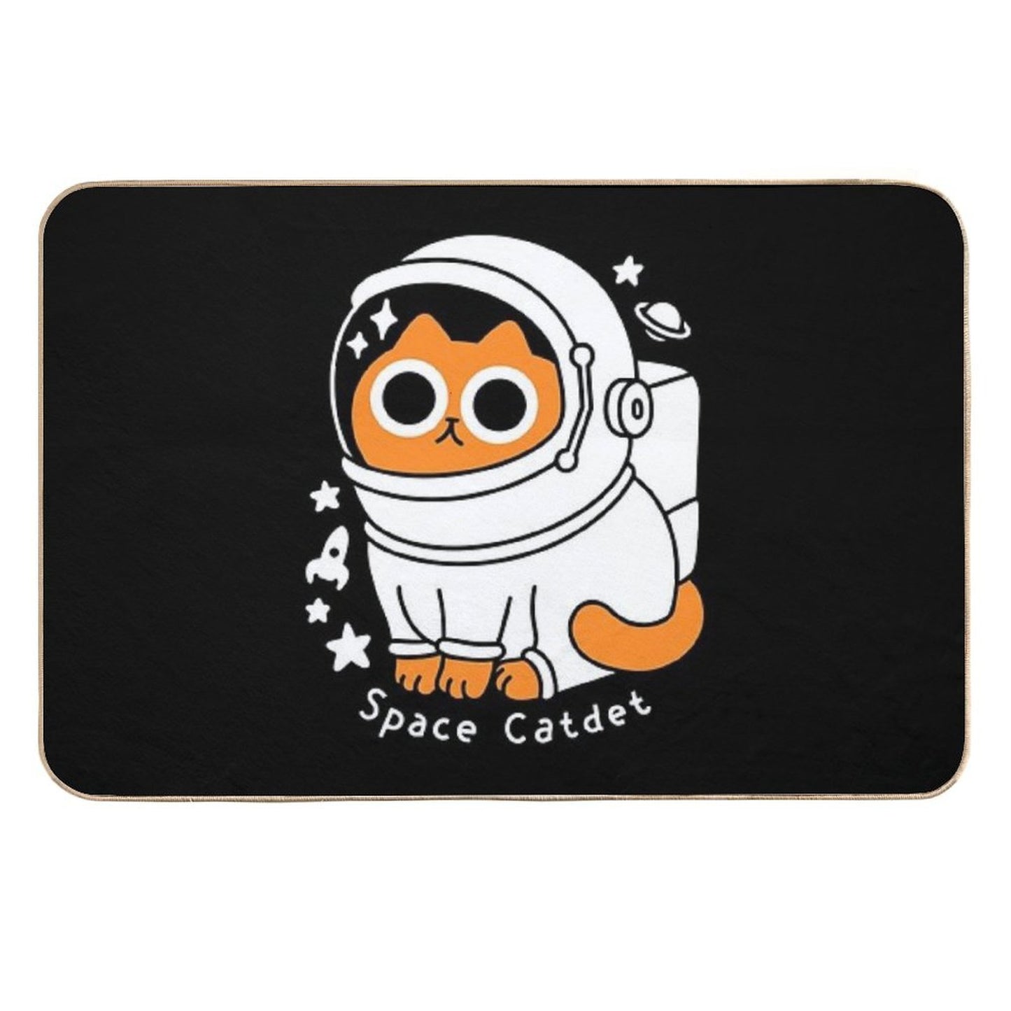 Space Catdet Slip-Resistant Bath Mat