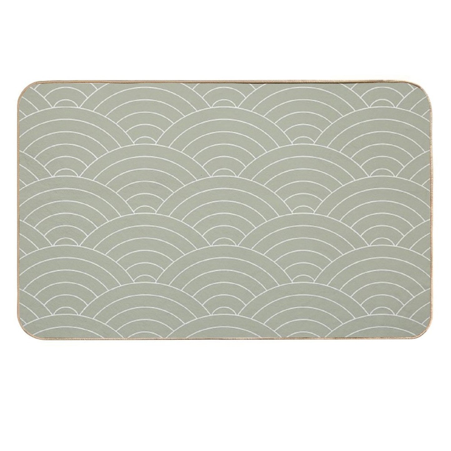 Waves (Linen Sage) High-Traffic Bath Mat