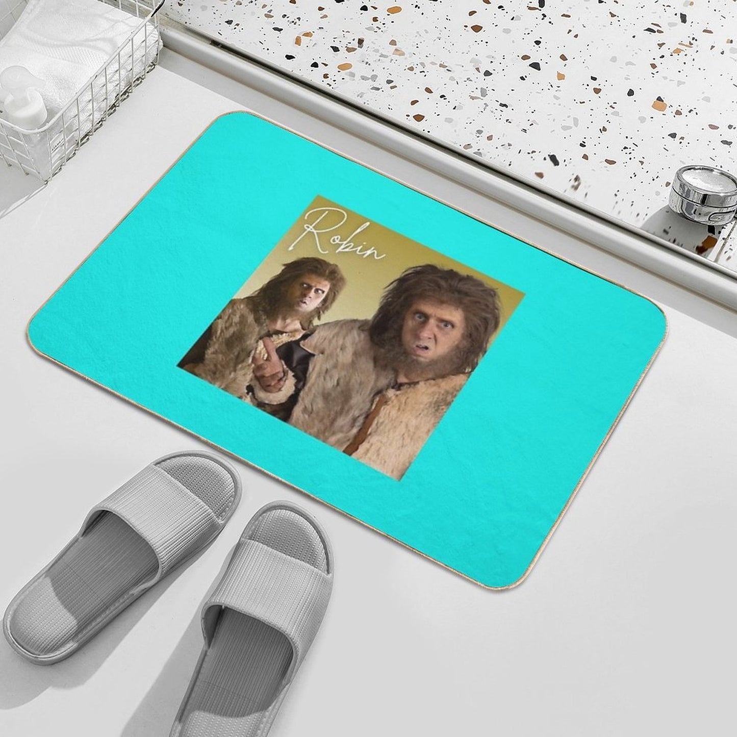 BBC Ghosts Robin Retro Tee Rapid-Drying Bath Mat