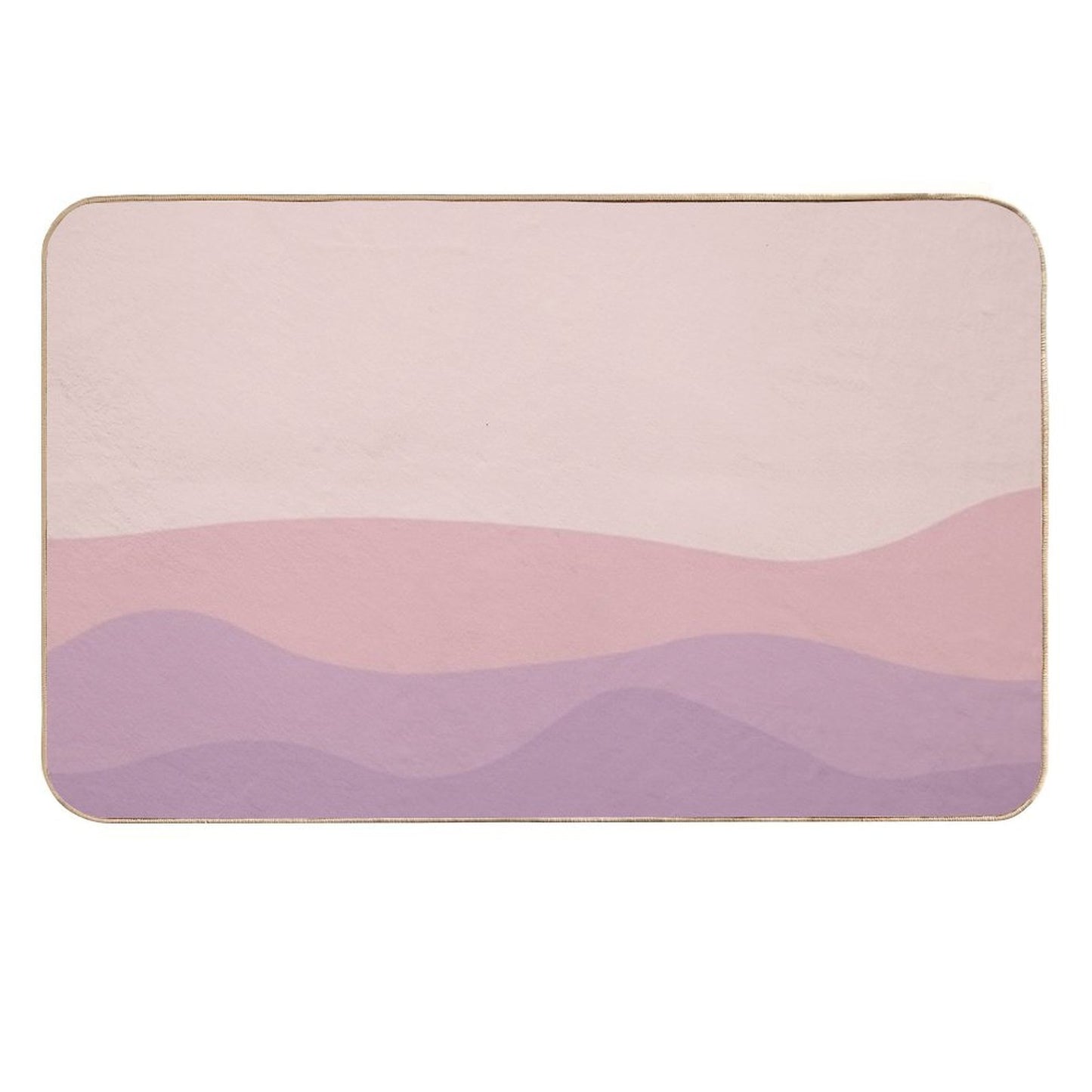 Aesthetic Soft Pink Mountains Absorbent Bath Mat