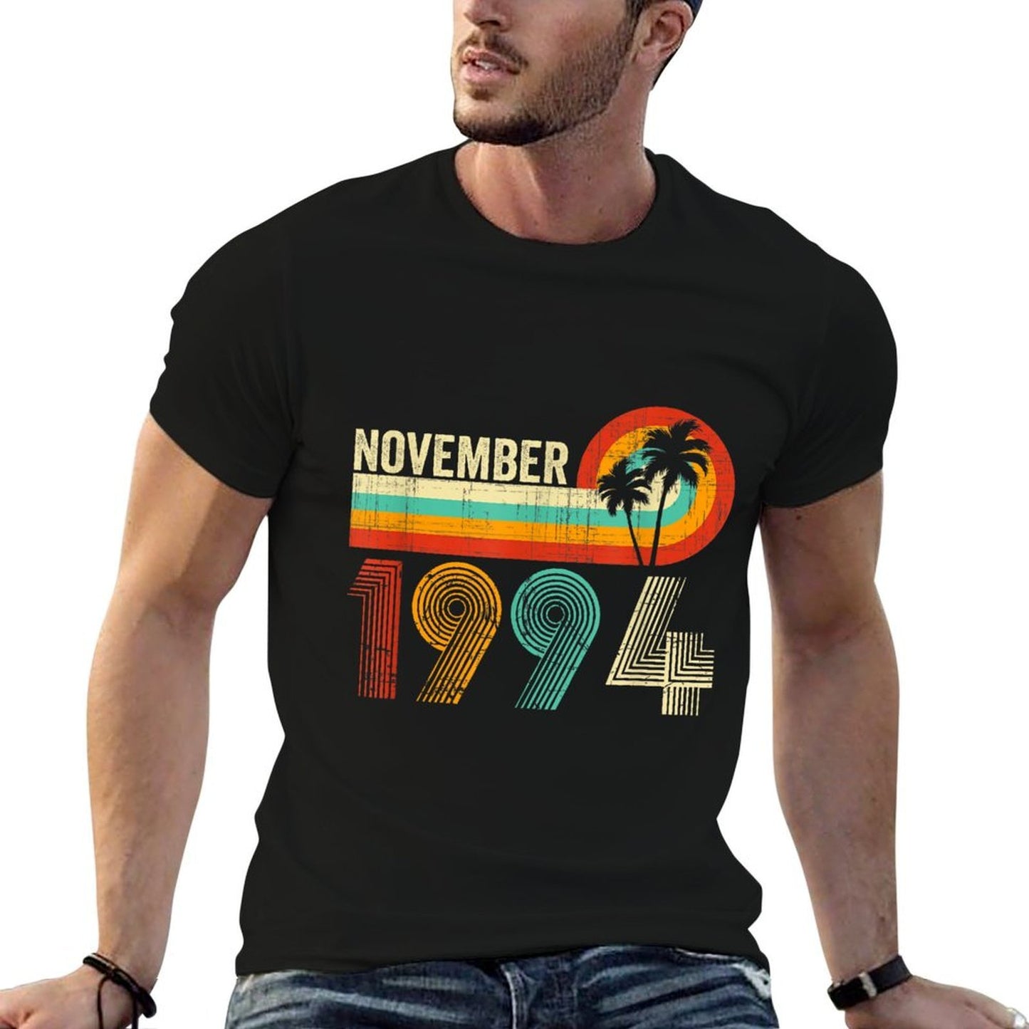 30 Year Old Vintage November 1994 Palm Tree 30th Birthday Trendy Pattern T-Shirt