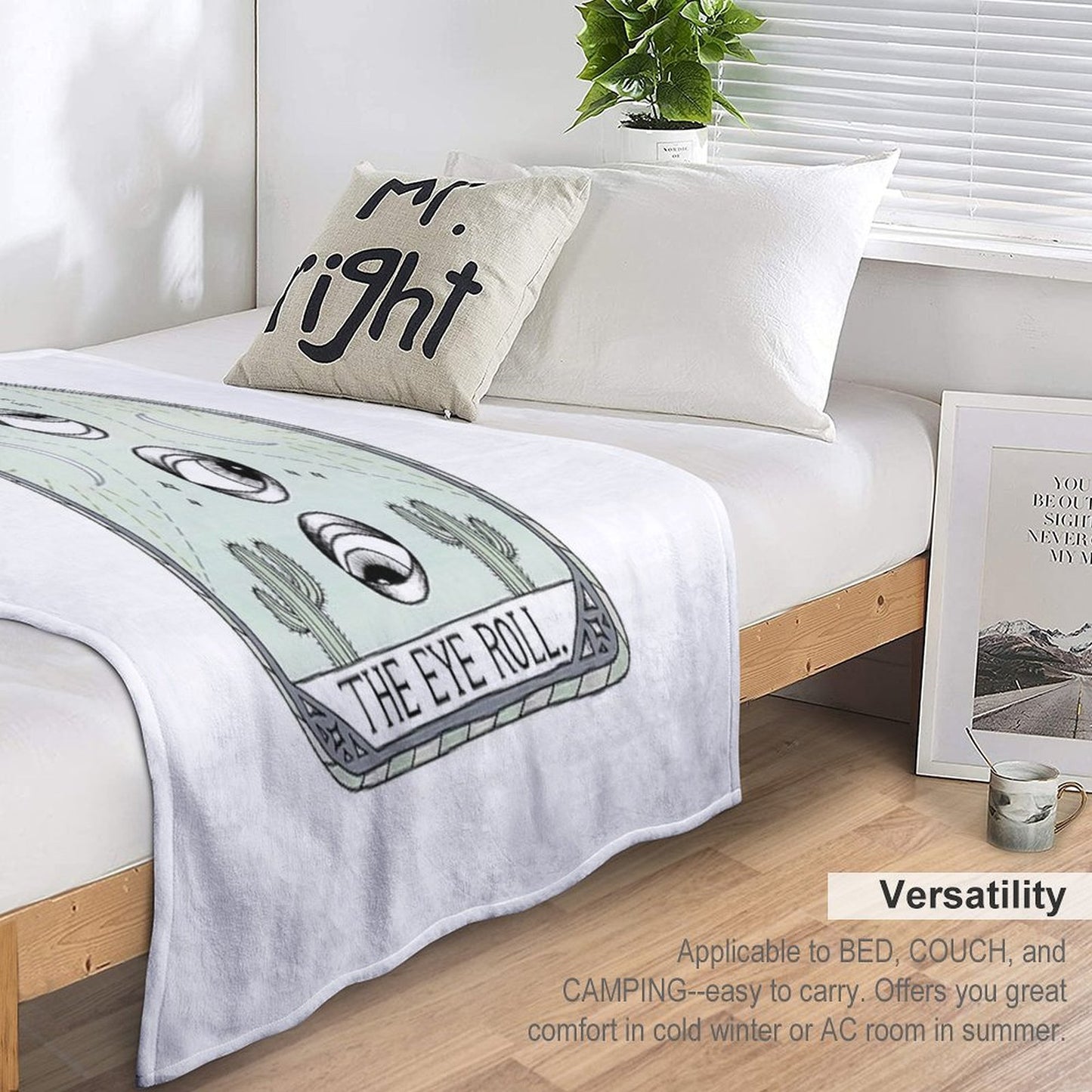 The Eye Roll Sustainable Throw Blanket
