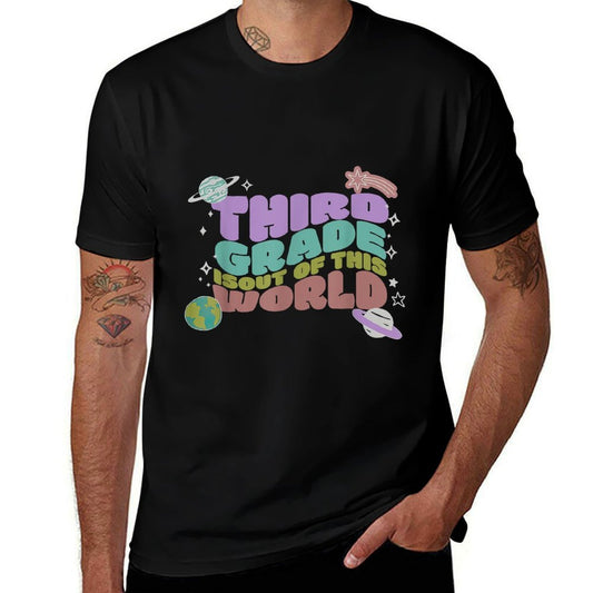 Third Grade Is Out Of This World 3rd Grade Outer Space  Wrinkle-resistant T-Shirt