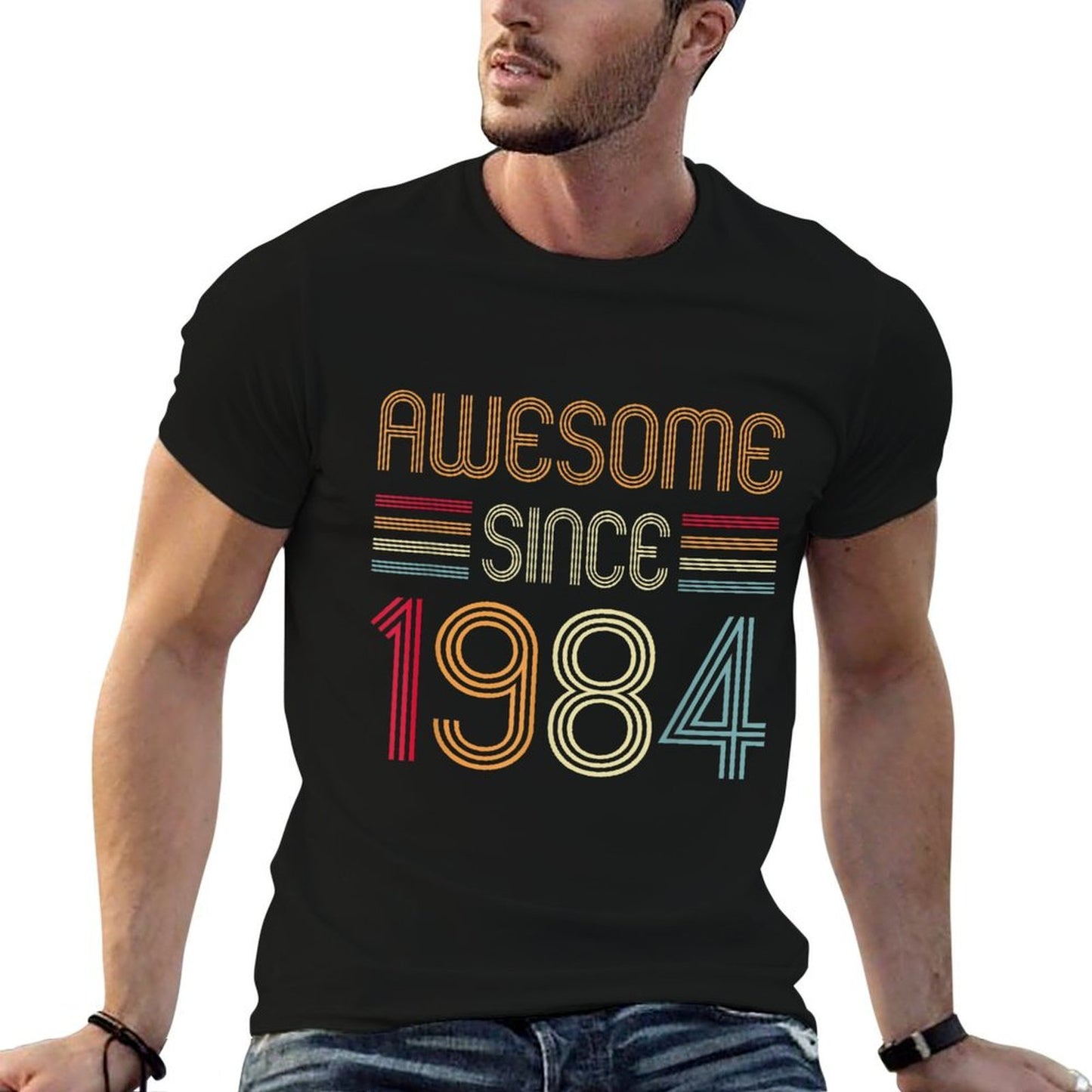 41 Year Old Awesome Since 1984 41st Birthday Vintage 1984 Oversized Silhouette T-Shirt