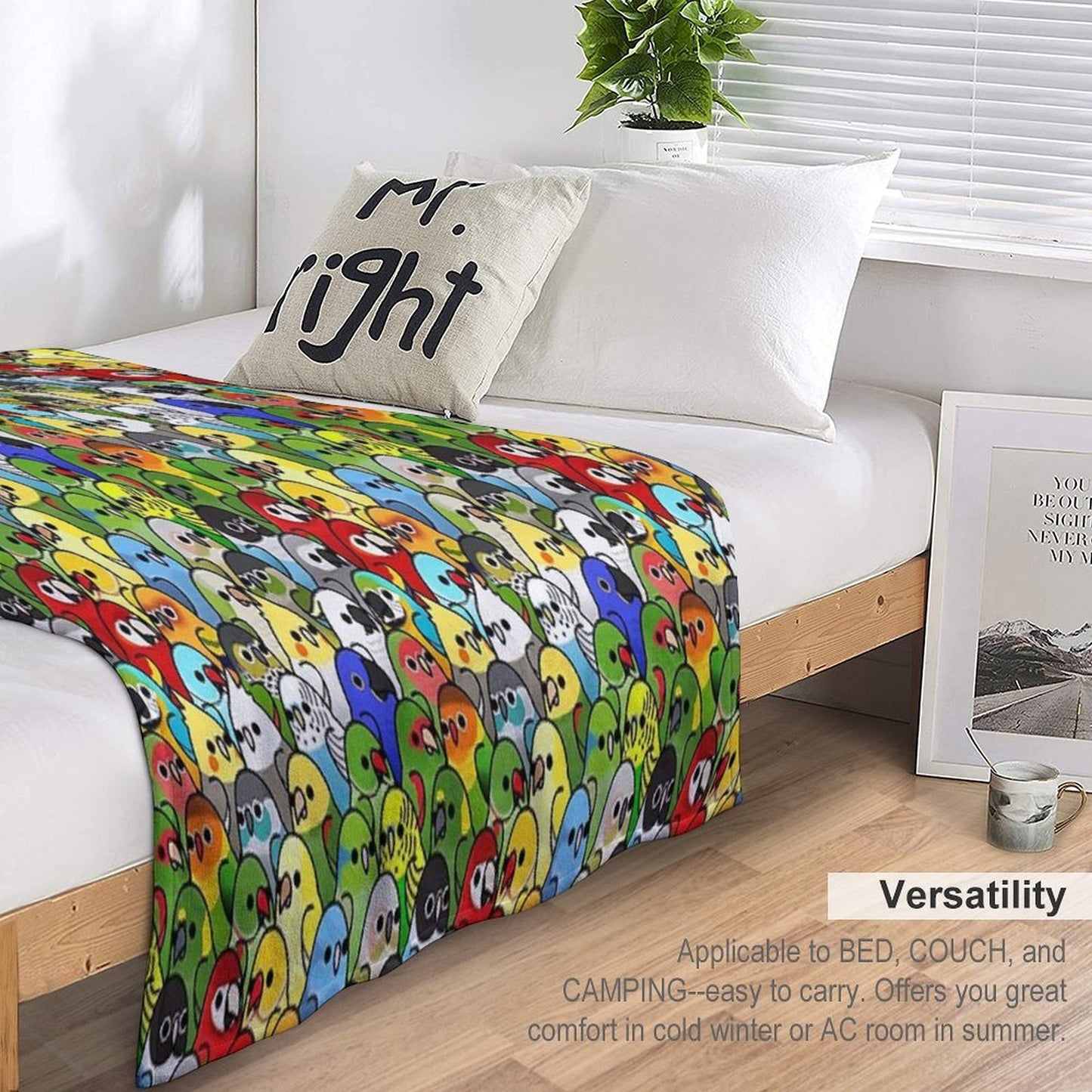 Too Many Birds! Bird Squad 1 Velvety-soft Throw Blanket