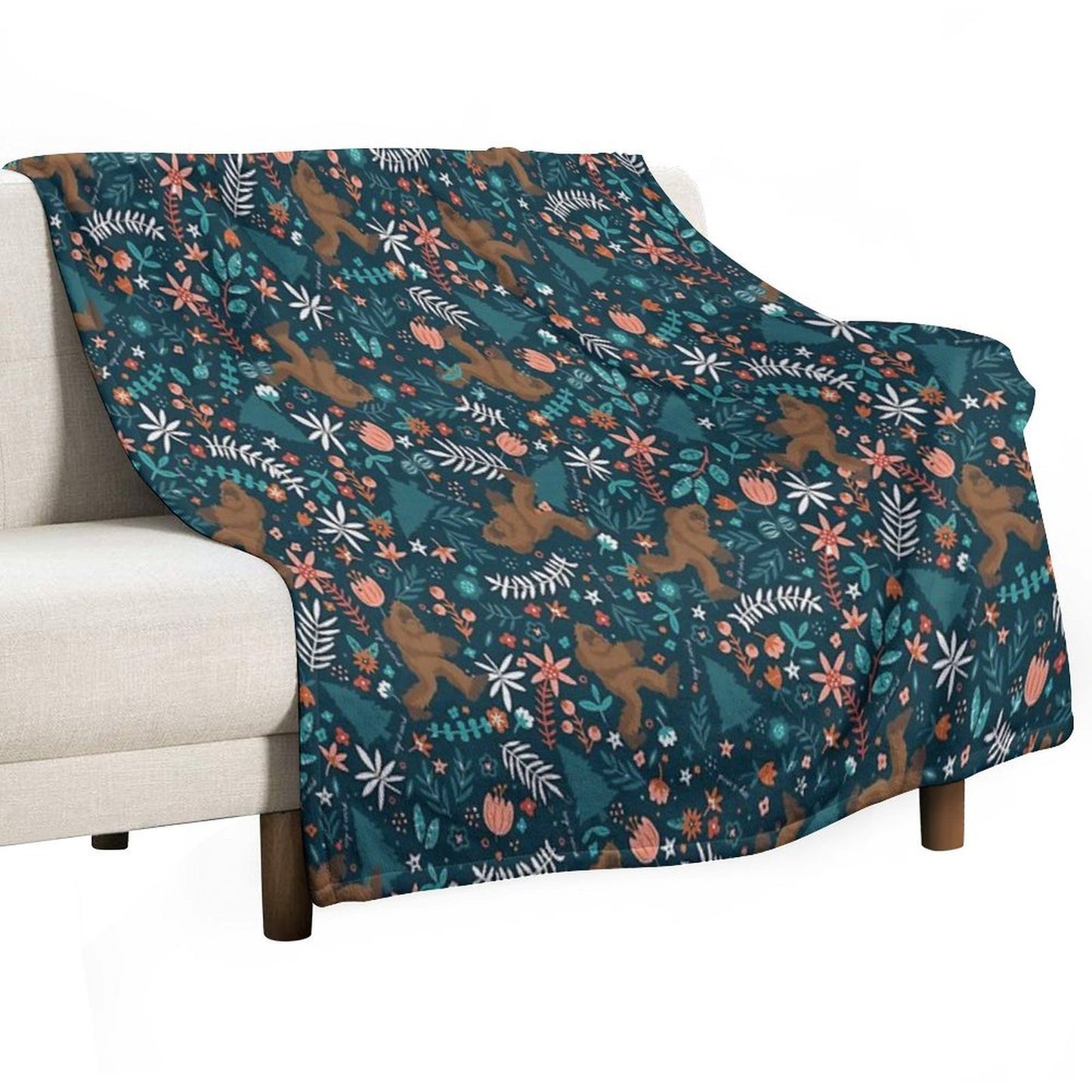 Bigfoot Keep It Weird Wrinkle-free Throw Blanket