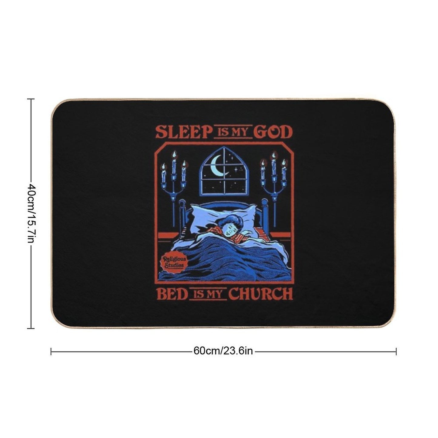 Sleep Is My God Pet-Safe Bath Mat