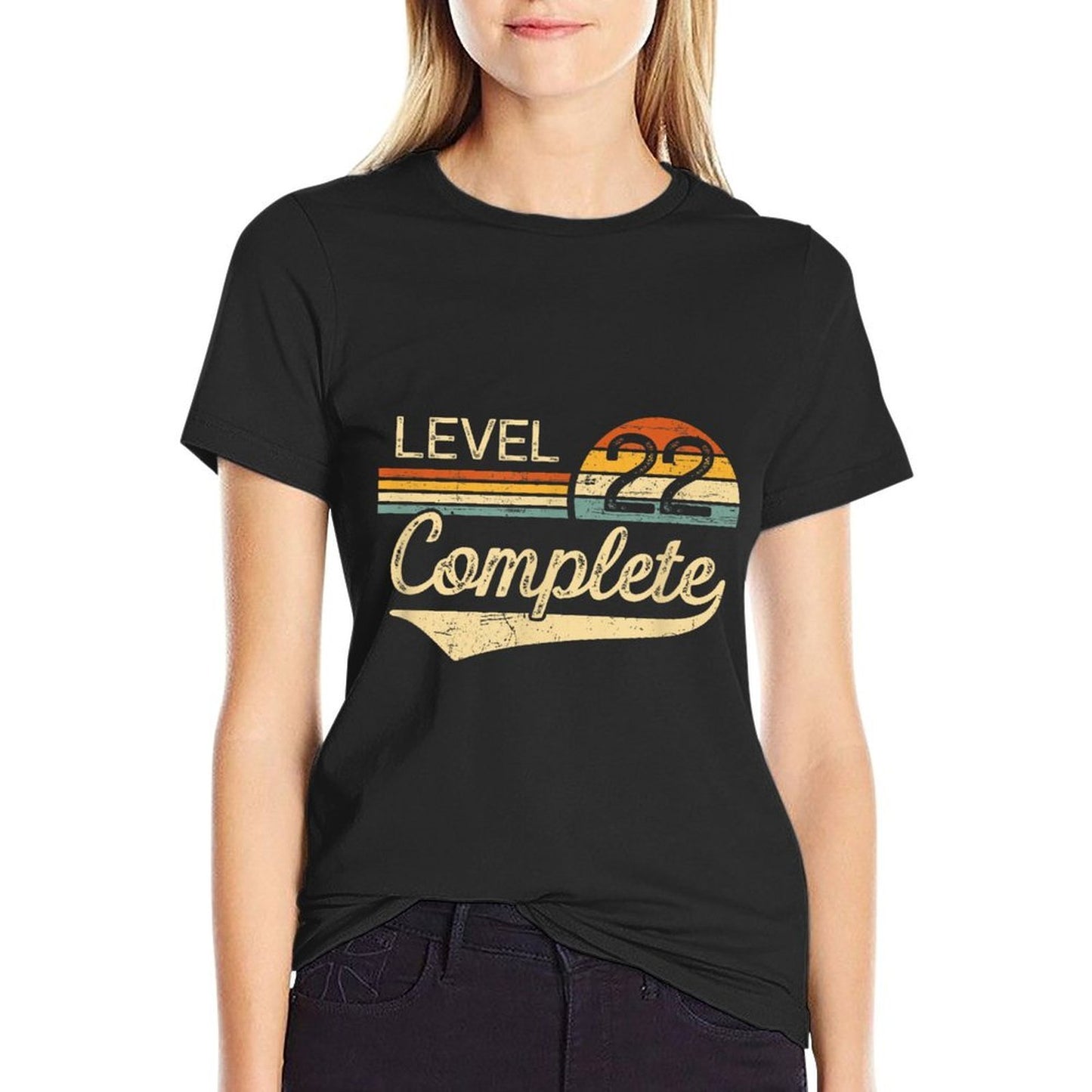 Level 22 Complete Vintage 22nd Wedding Anniversary Relaxed-fit T-Shirt