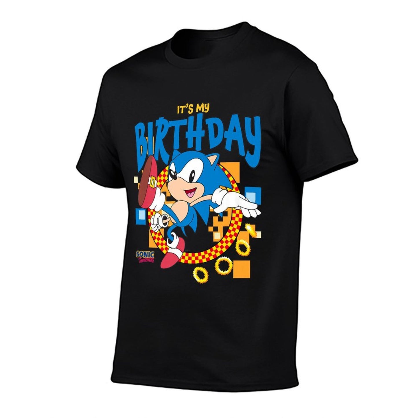 Sonic The Hedgehog Birthday Its My Birthday Cheering Sonic Premium  Fade-proof Color T-Shirt