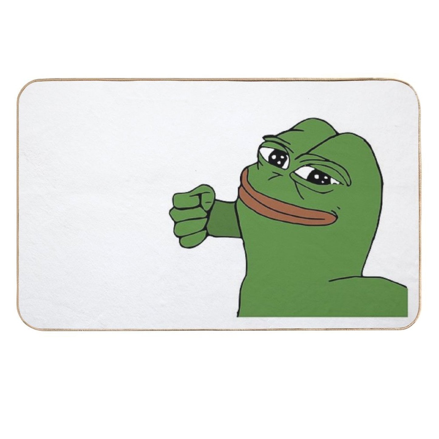 Pepe Punching Meme Anti-Trip Bath Mat