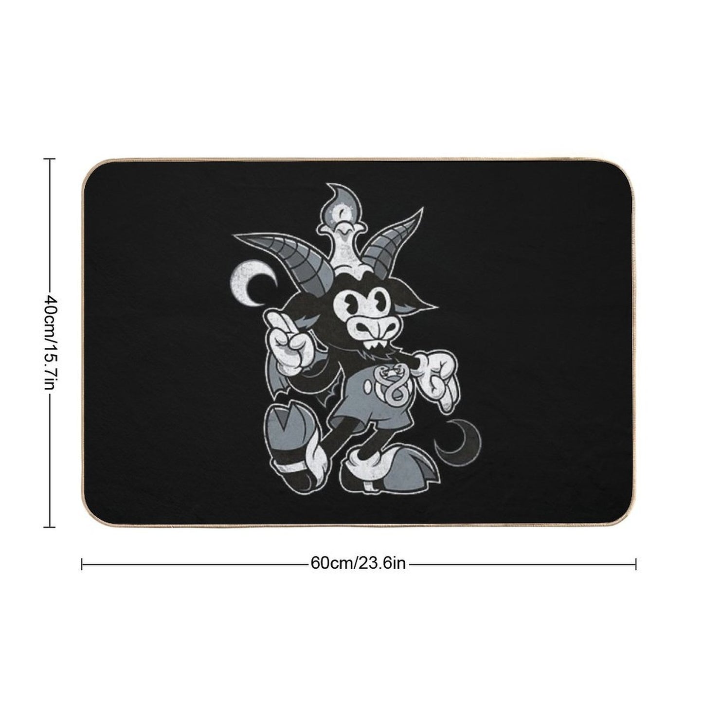 Do Walt Thou Wilt - Baphomet - Creepy Cute Occult Repositionable Bath Mat