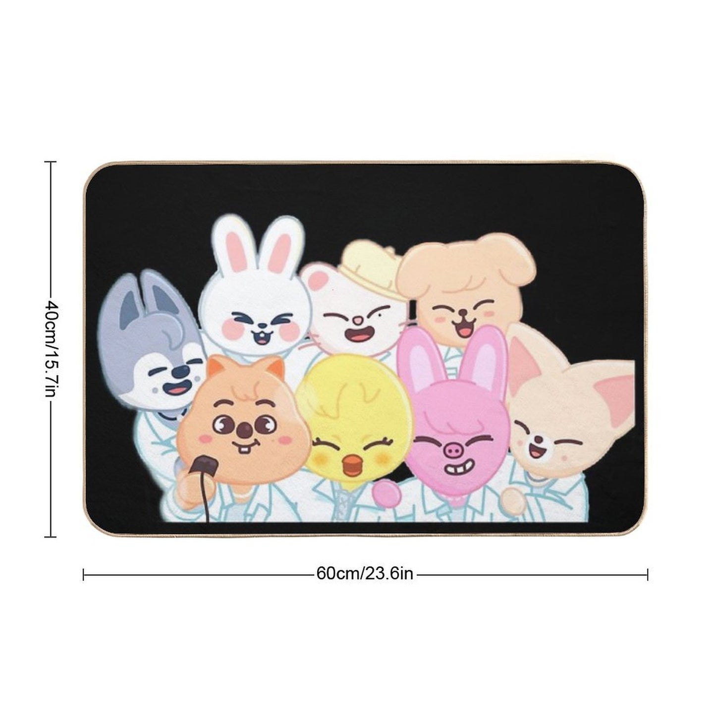 SKZOO Stray Kids Slip-Resistant Bath Mat