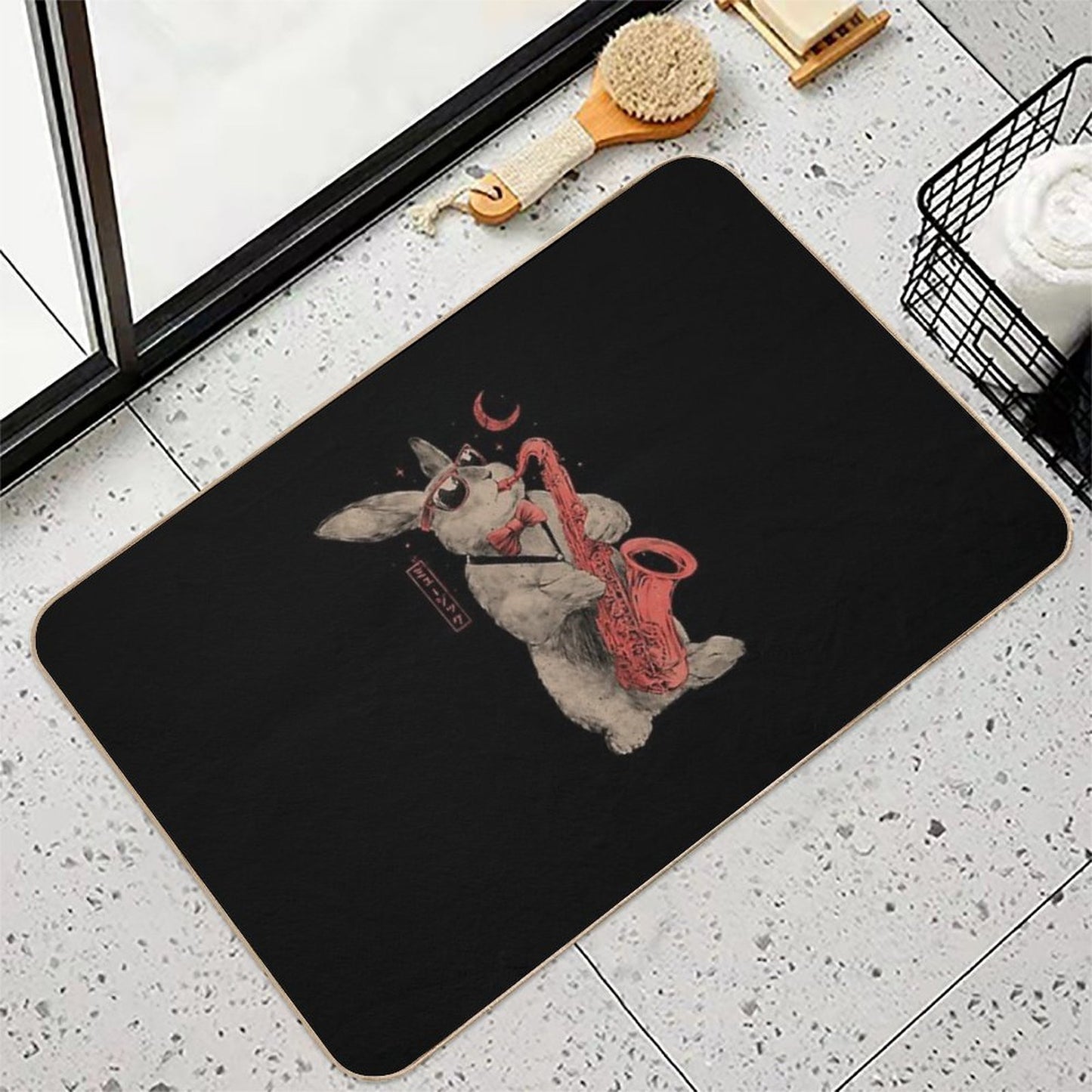 Jazz Bunny - Music Rabbit Saxophone Long-Lasting Bath Mat