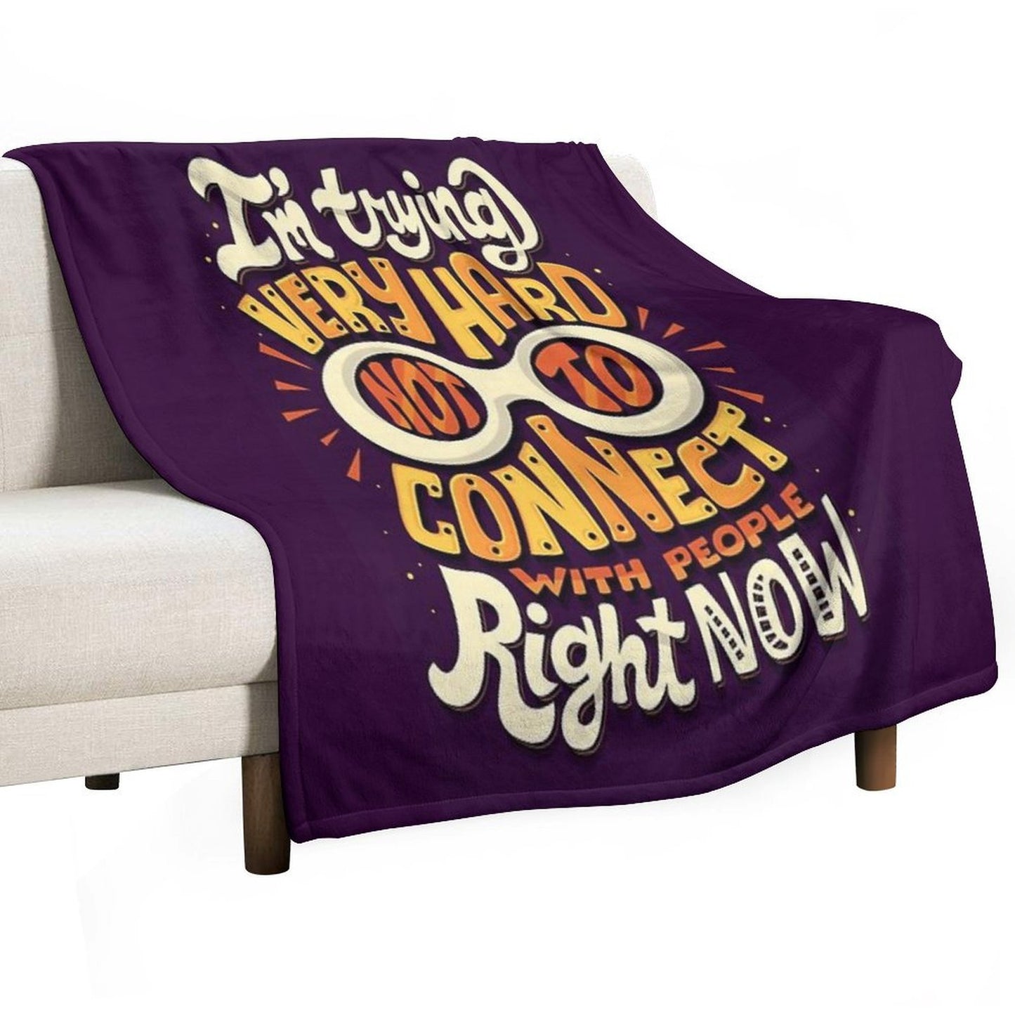 Not to Connect with People Compact Throw Blanket