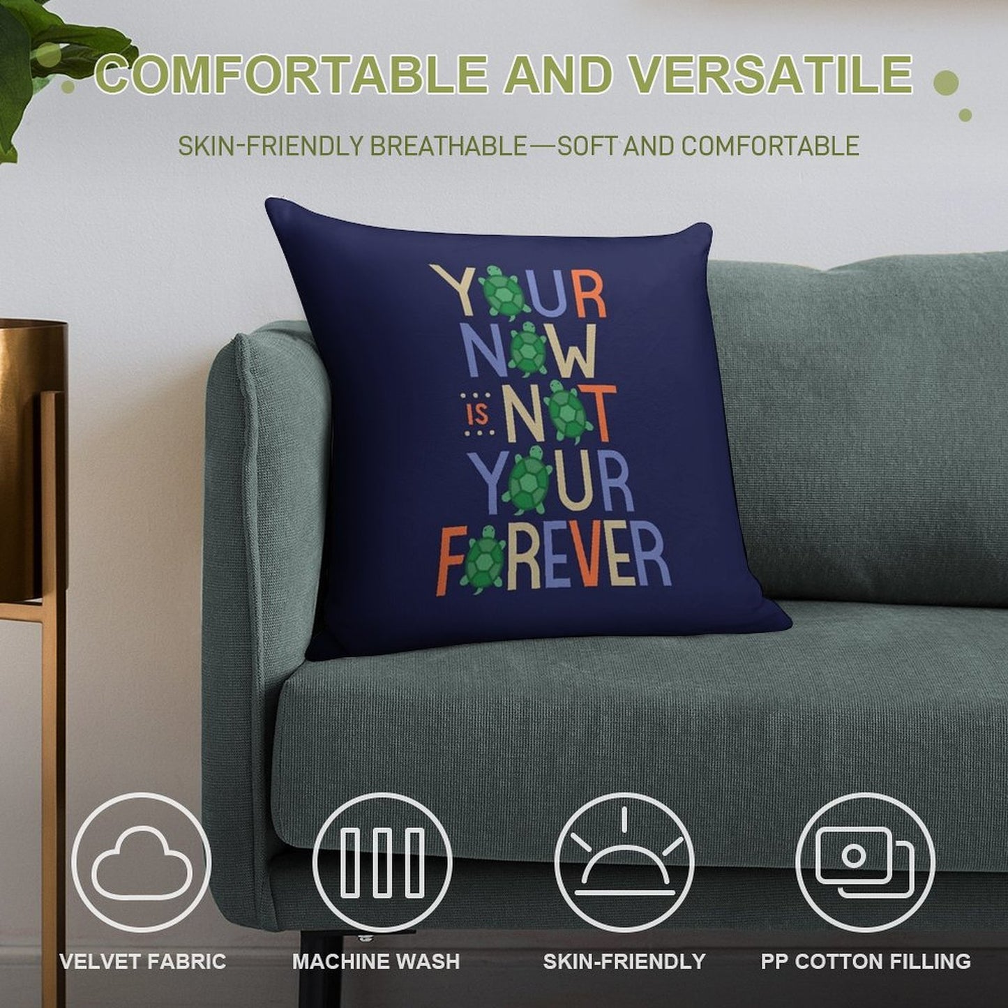 Your Now Is Not Your Forever  John Green  Turtles All The Way Down Soft Reinforced Edging Throw Pillow