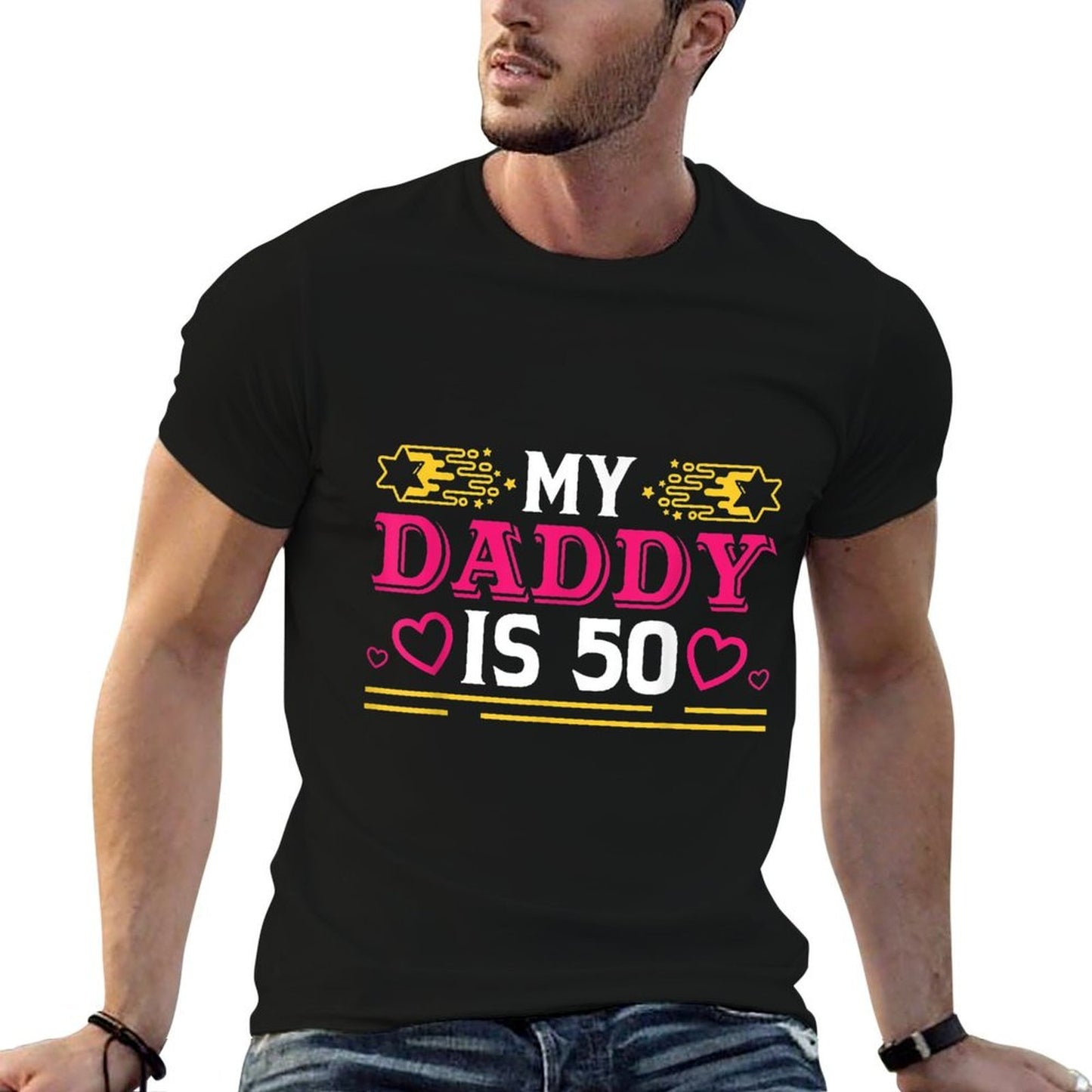 50th Birthday Father Son My Daddy Is 50 Years Old Eco-friendly Material T-Shirt
