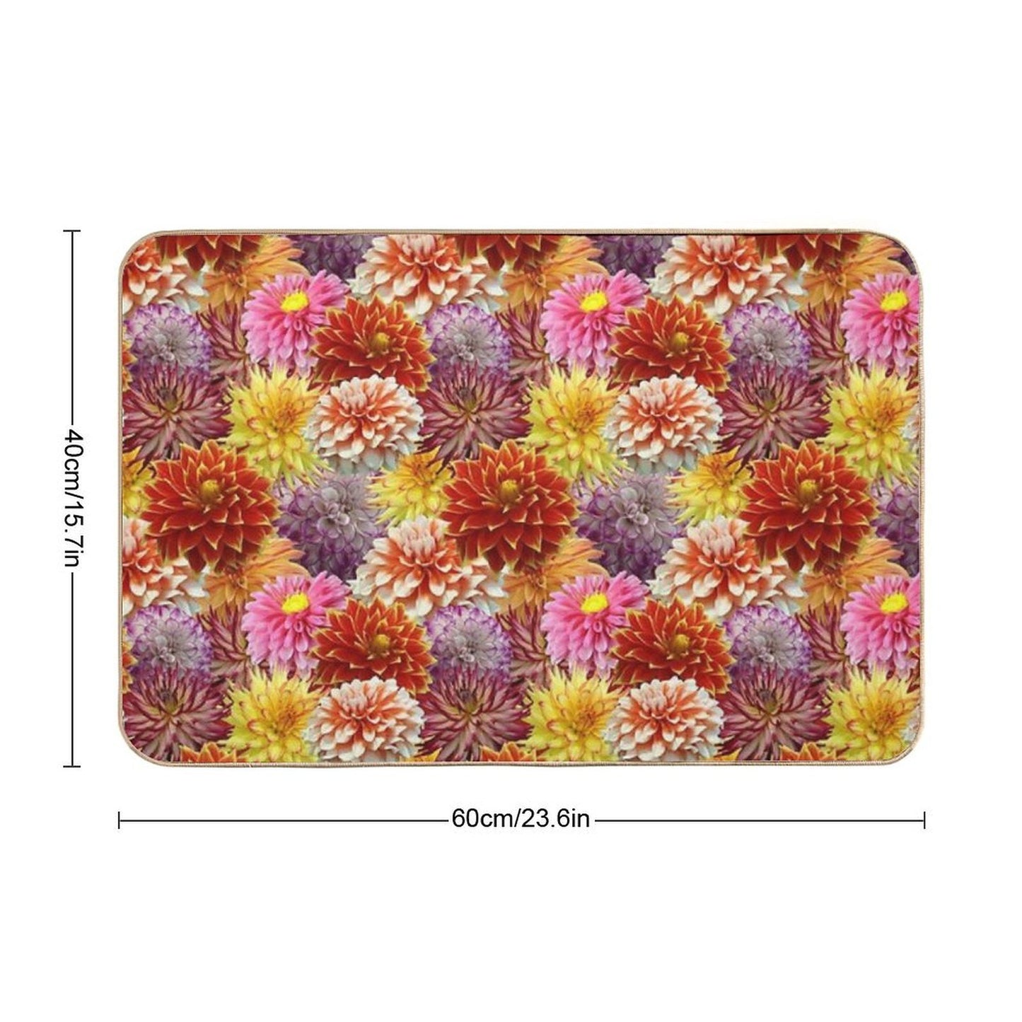 Dahlia Deluge Dirt-Trapping Bath Mat