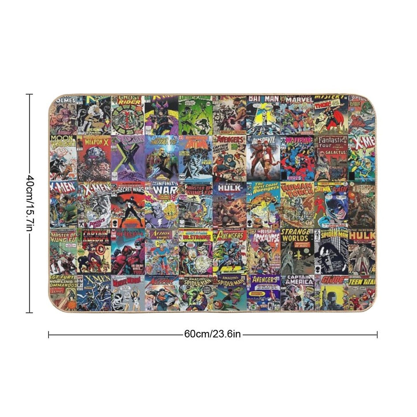 Comic Books Dirt-Trapping Bath Mat