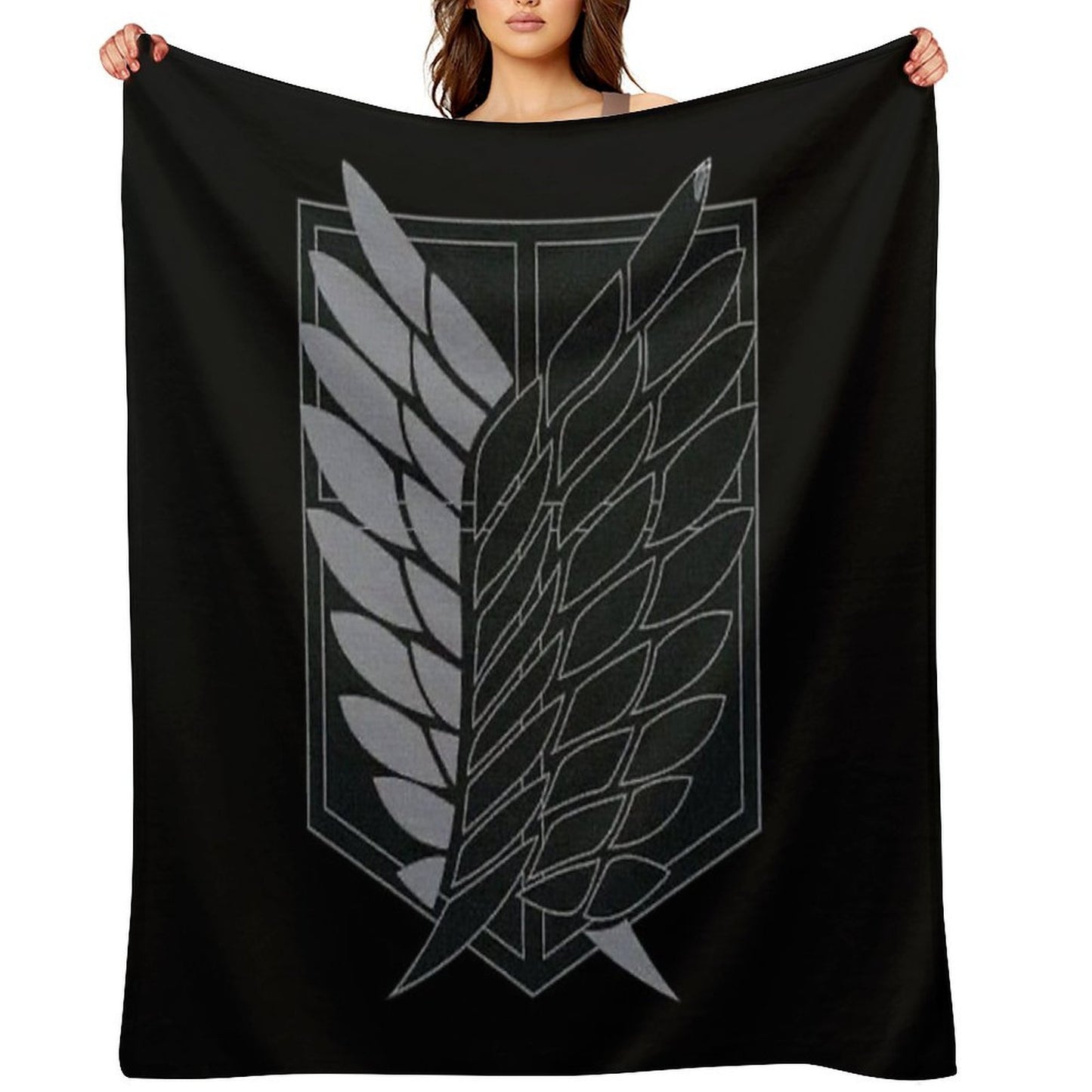 Exploration Battalion - SNK - B&W Compact Throw Blanket