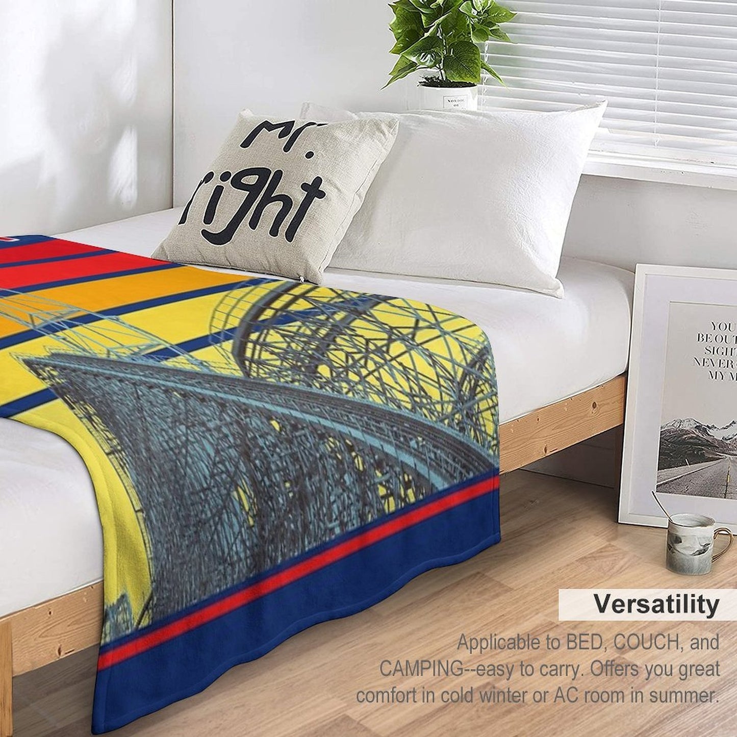 Vintage Cedar Point Easy Care Throw Blanket