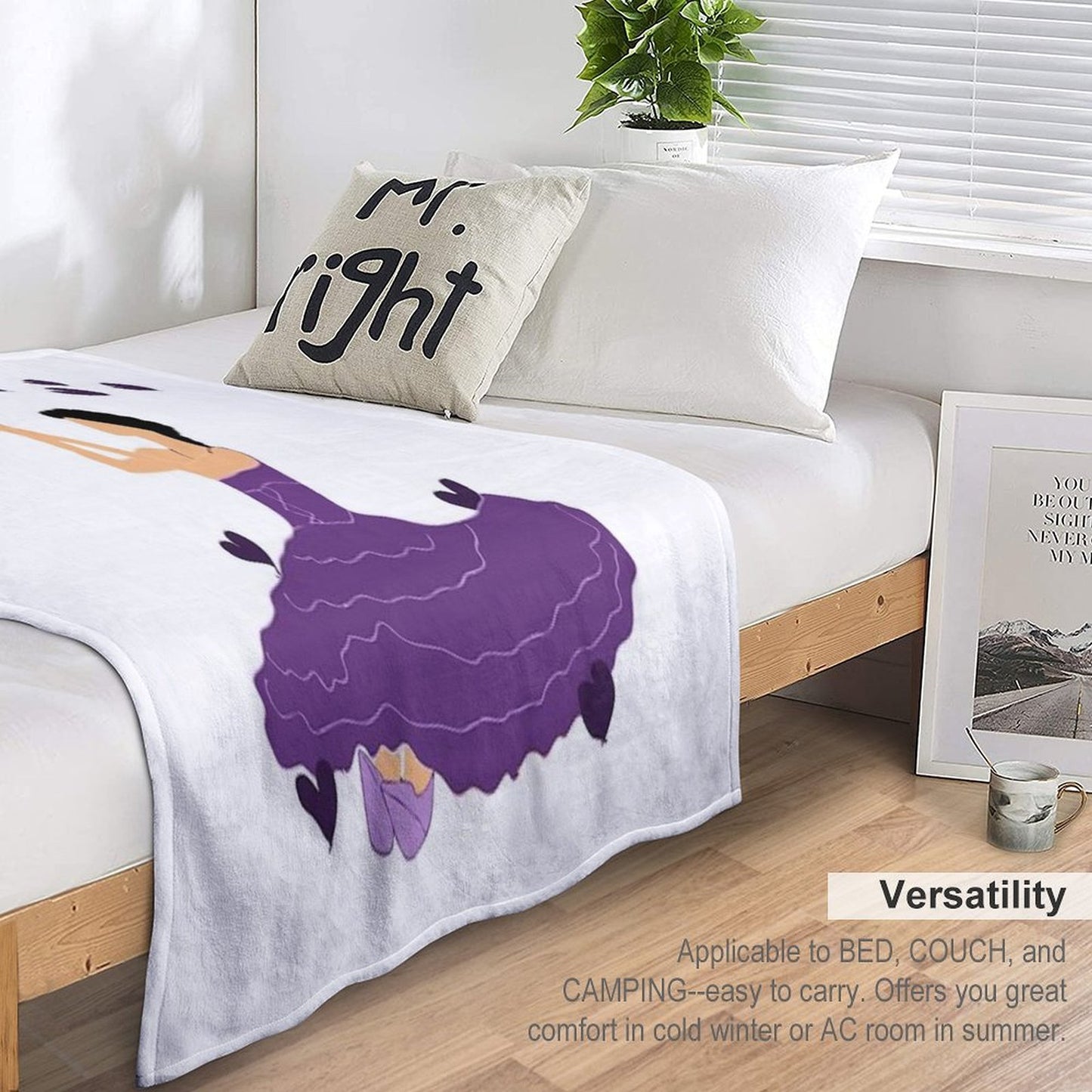 Girl with Love Lightweight Throw Blanket