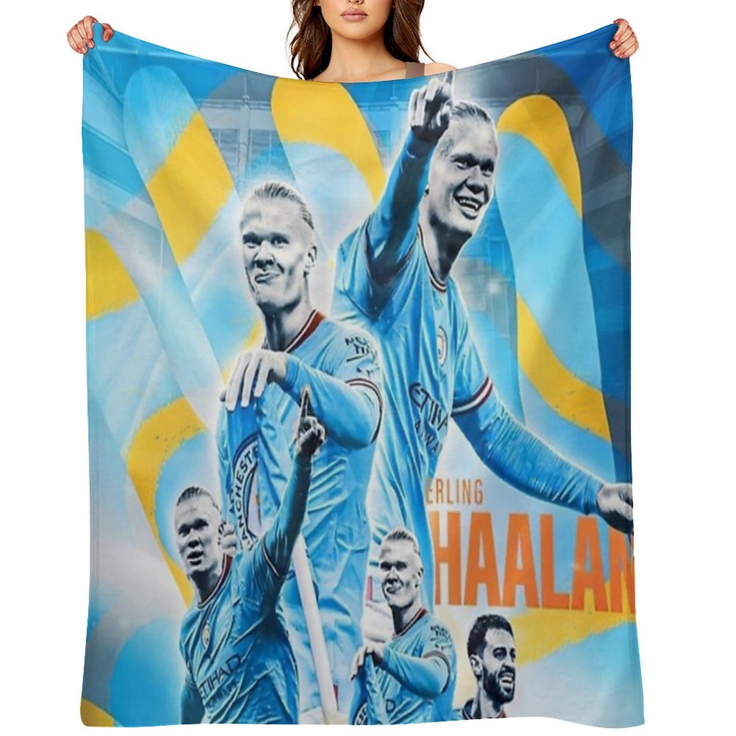 Erling Haaland Gift-ready Throw Blanket